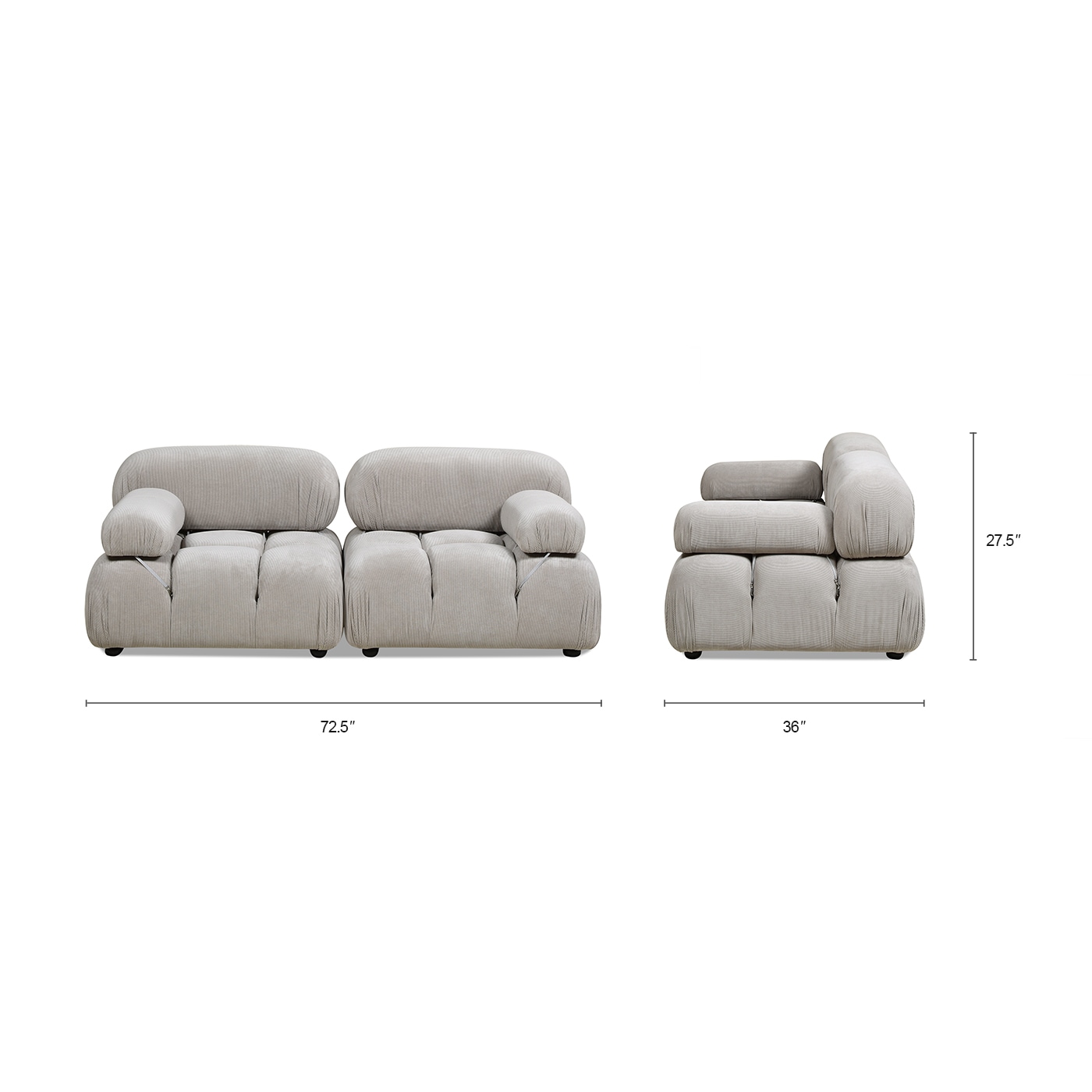 Jennifer Taylor Home 64260-2-MYG-MY Sofas-Loveseats - View #8