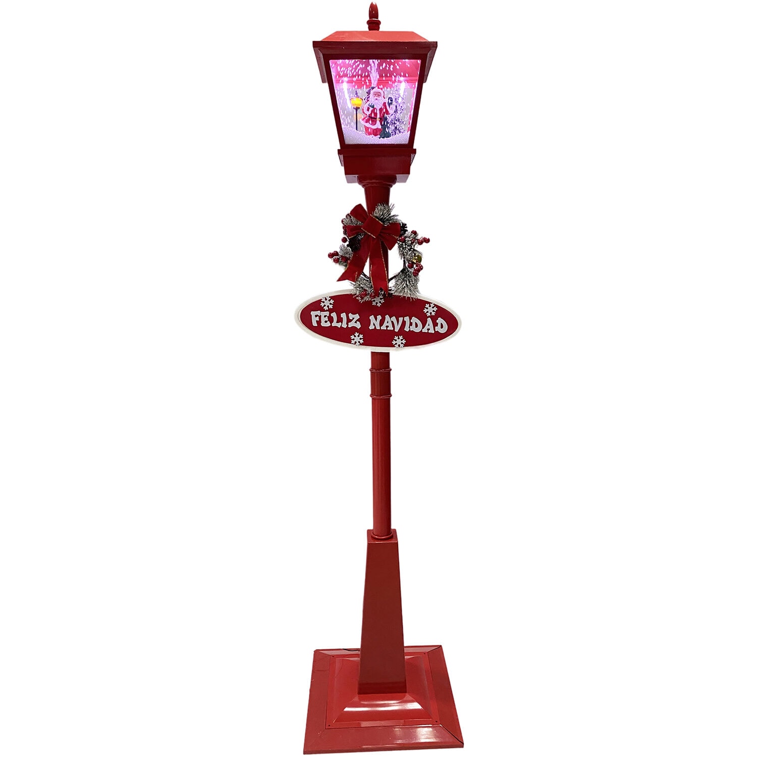 Fraser Hill Farm FSSL071A-RD4 71-Inches Freestanding Noel Free standing decoration with White LED Lights