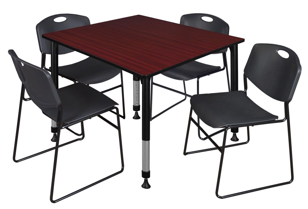 Regency TB4848MHAPBK44BK Classroom Tables Brown 4-Person Training Table (48-in W x 34-in H)