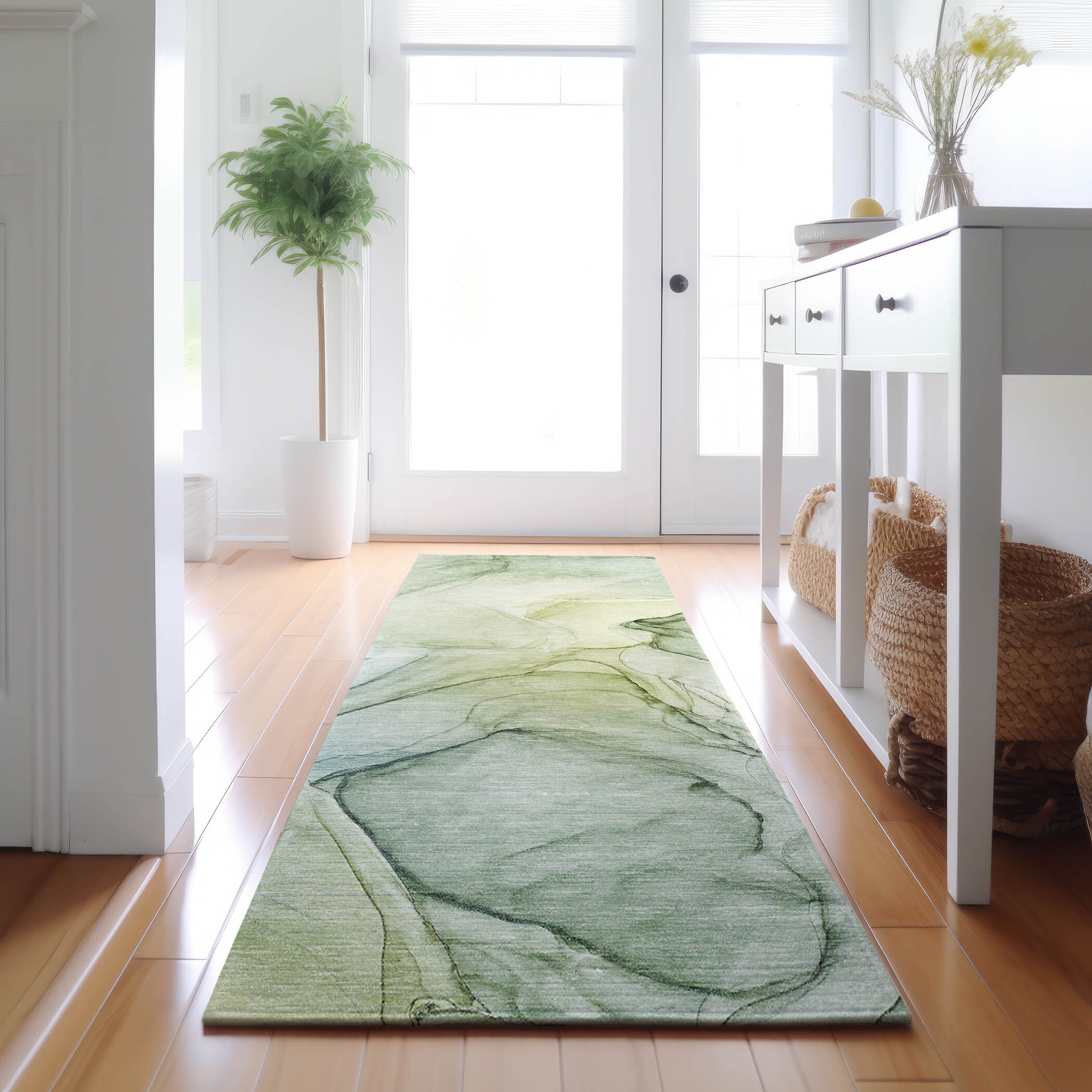 Addison Rugs AMF531OR8X10 Mayfield AMF531OR 8 x 10 (ft) Loomed Polyester Orange Rectangular Indoor Geometric Machine washable Area rug