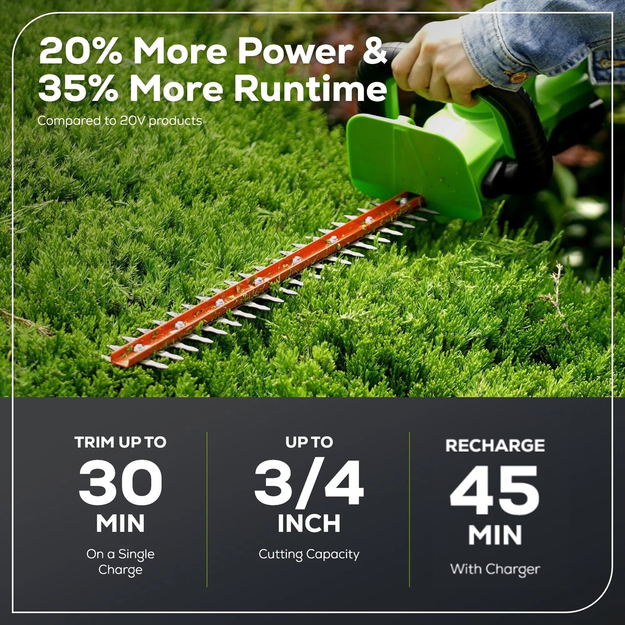 Greenworks HT24B1515 Cordless-Hedge-Trimmers - View #2