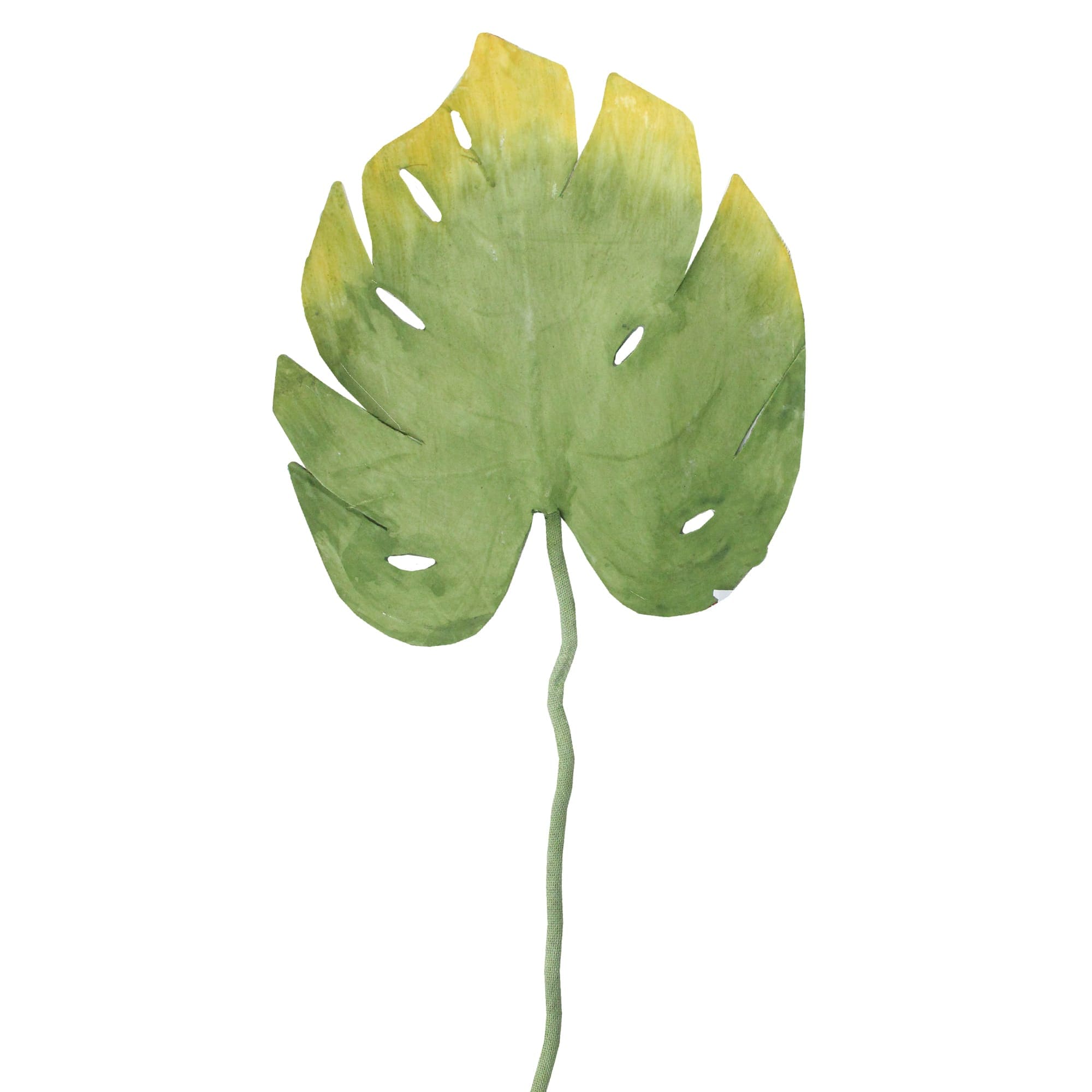 Northlight 26.5 inch Yellow and Green Artificial Split-Leaf Philodendron Spray