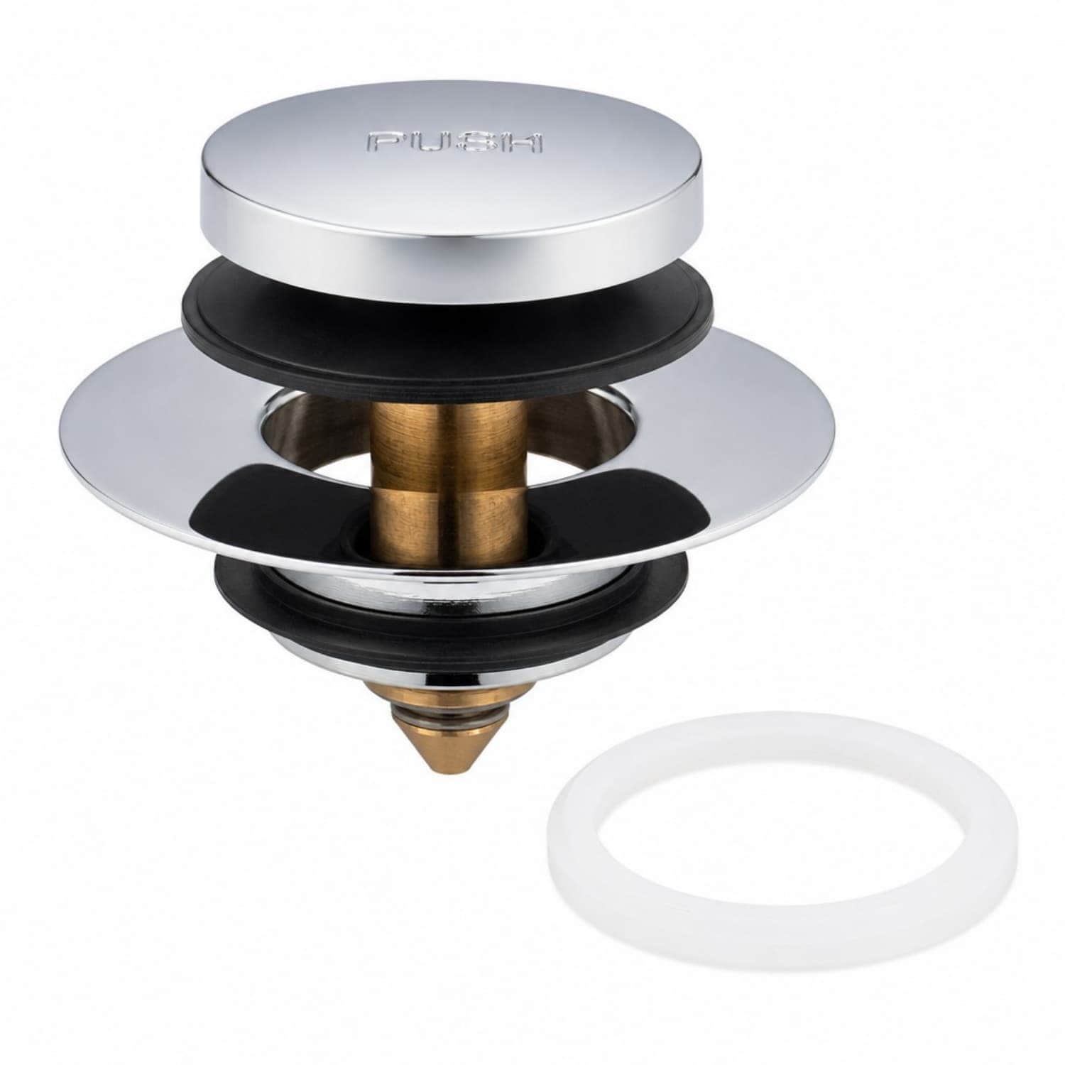 OGETFUUR 1.99 in Chrome Bath Drain Stopper and Cover