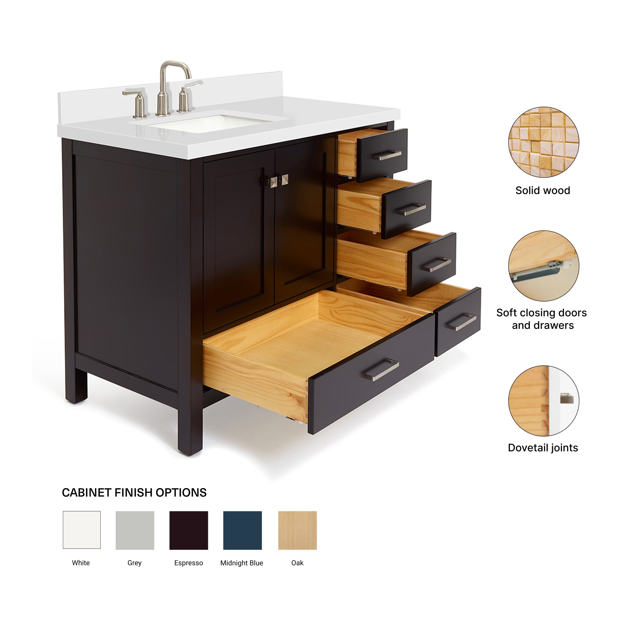 ARIEL A043SLWQRVOESP Bath-Vanity-Combo - View #5