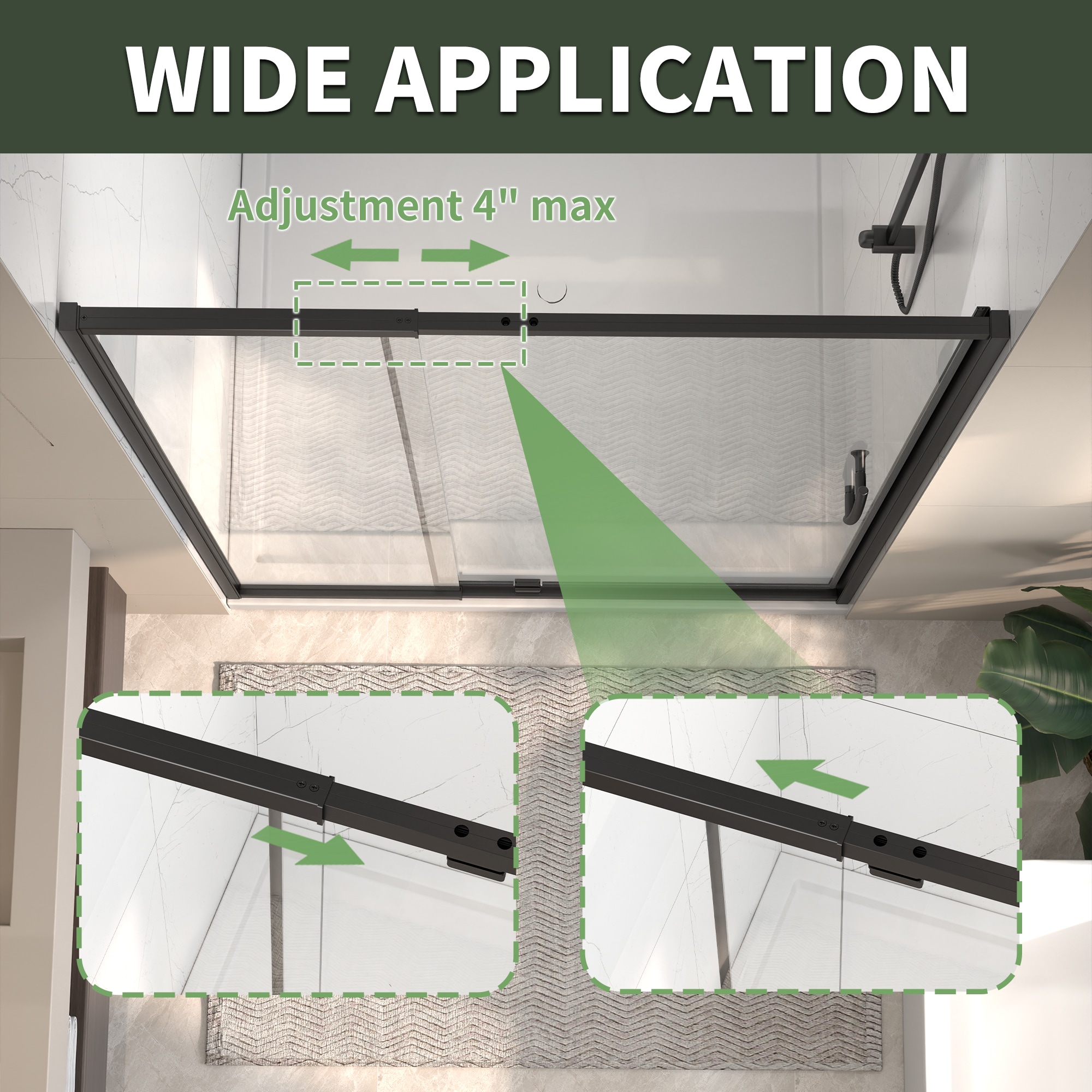 AAZJ ASY-MCL3026BL Shower-Doors - View #4
