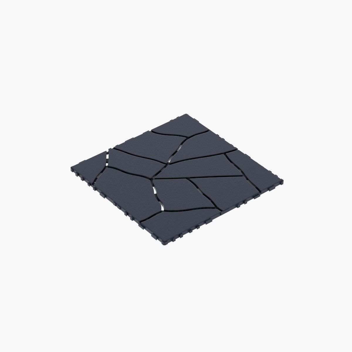 Loheer 12-in W x 12-in L Dark Gray Stone Style Interlocking Deck Tiles 44-Pack