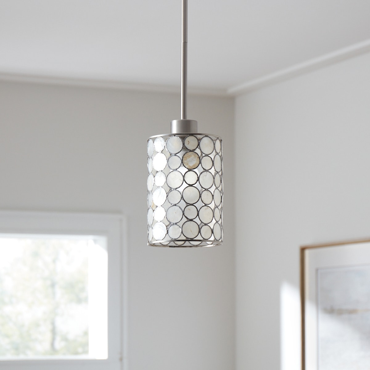 Brushed nickel mini on sale pendant light