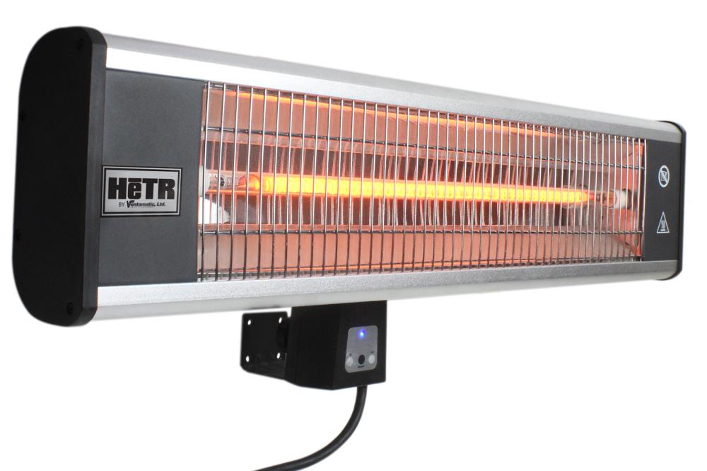 HeTR H1016UPS 5115 -BTU 120 -Volt Silver Aluminum Electric Patio Heater