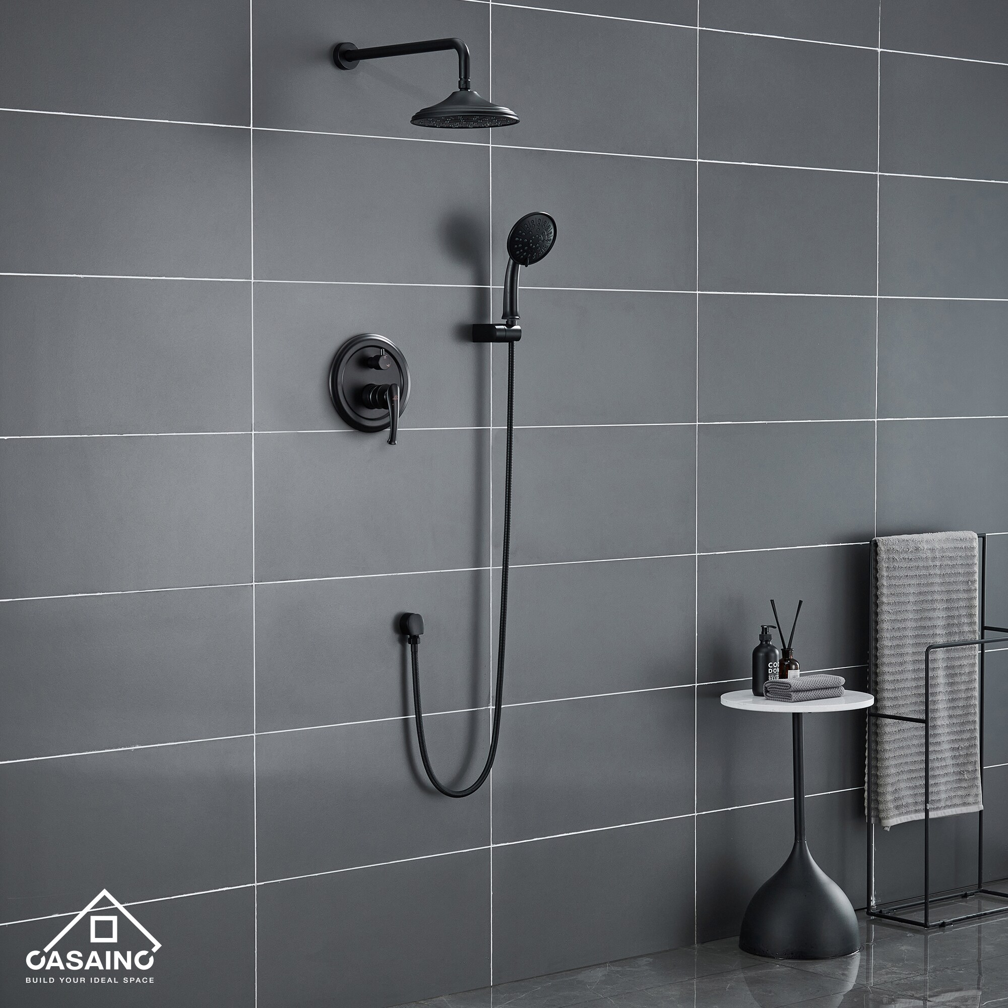 CASAINC HM-B207-SQ-MB Showerhead-Bar-Panels - View #6