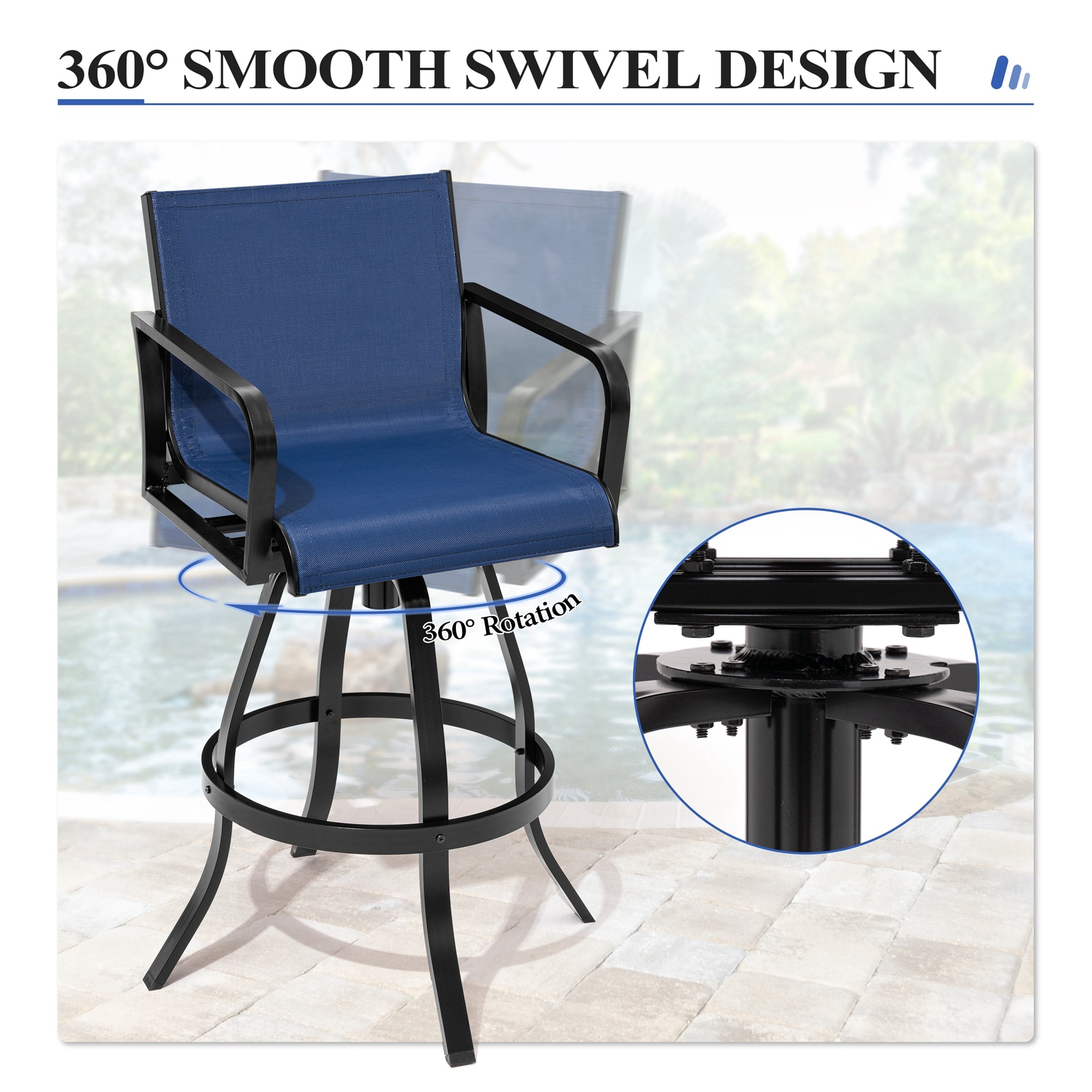 Crestlive Products CL-ST008NAV-2 Patio-Chairs - View #5