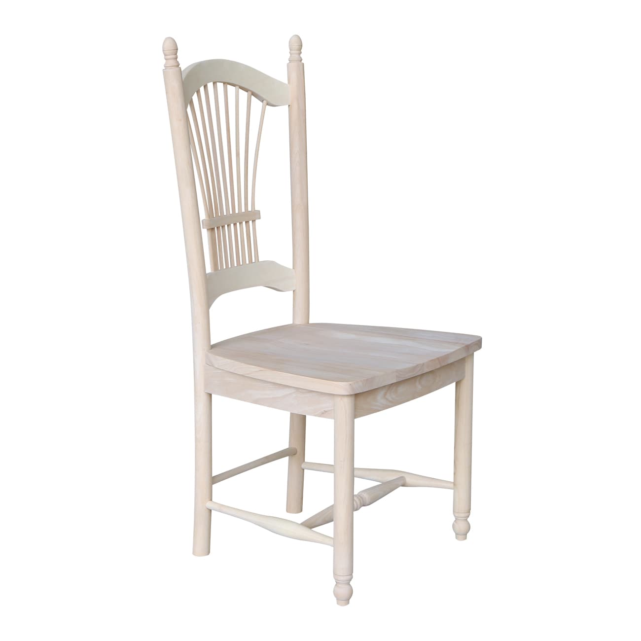 High-Back Brown Microfiber Upholstered Side Chair in Solid Wood
