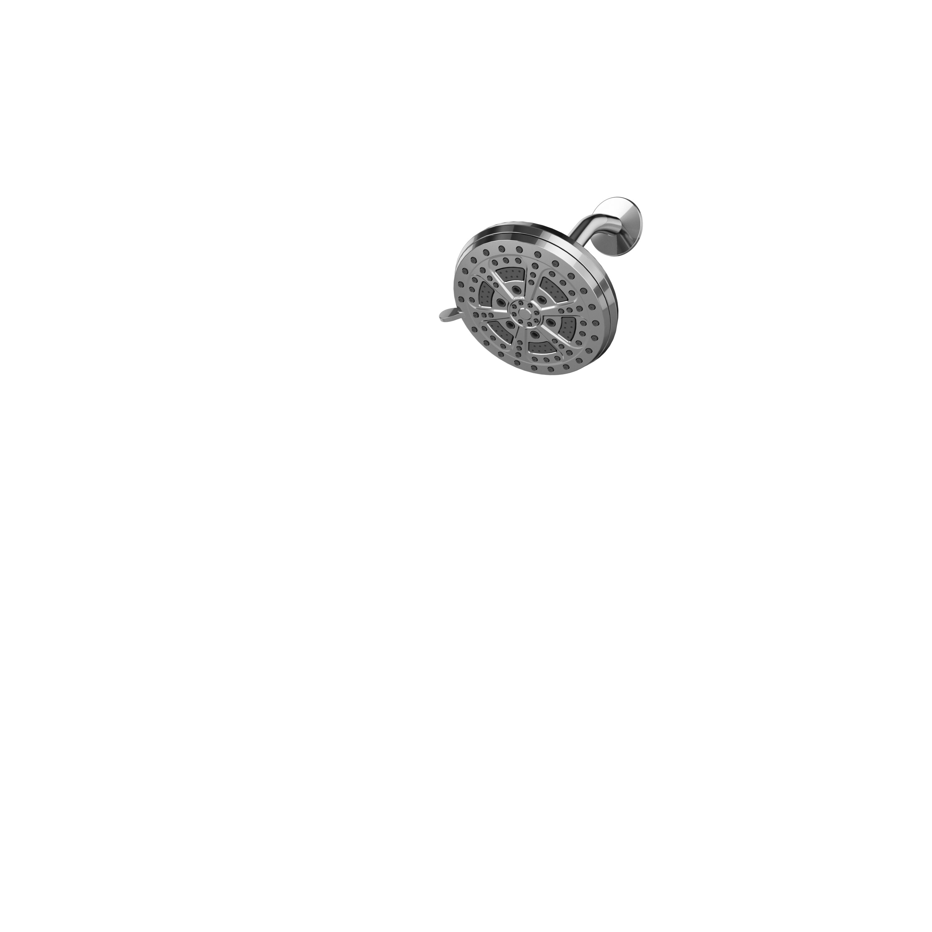 Jacuzzi ST06827 6.0 -Spray Chrome 6.65-in Round Dual/Combo Shower Head 1.8 GPM