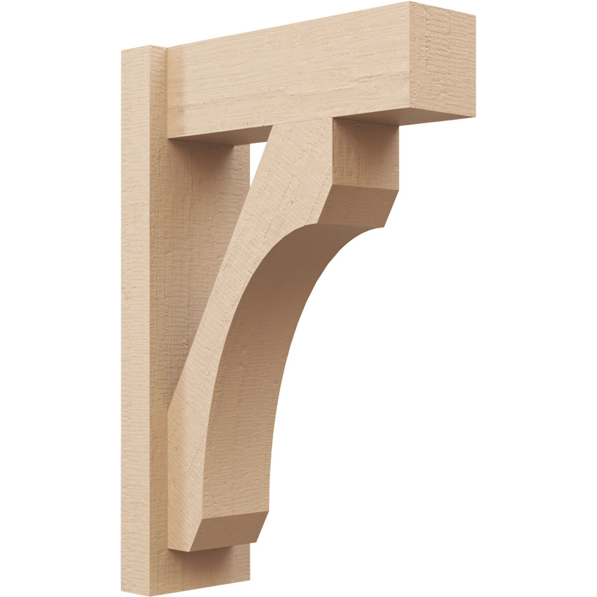 Ekena Millwork 2132742 Timberthane Rough Cedar Faux Wood Legacy Block Outlooker 6-in W x 16-in D x 24-in H Primed Tan