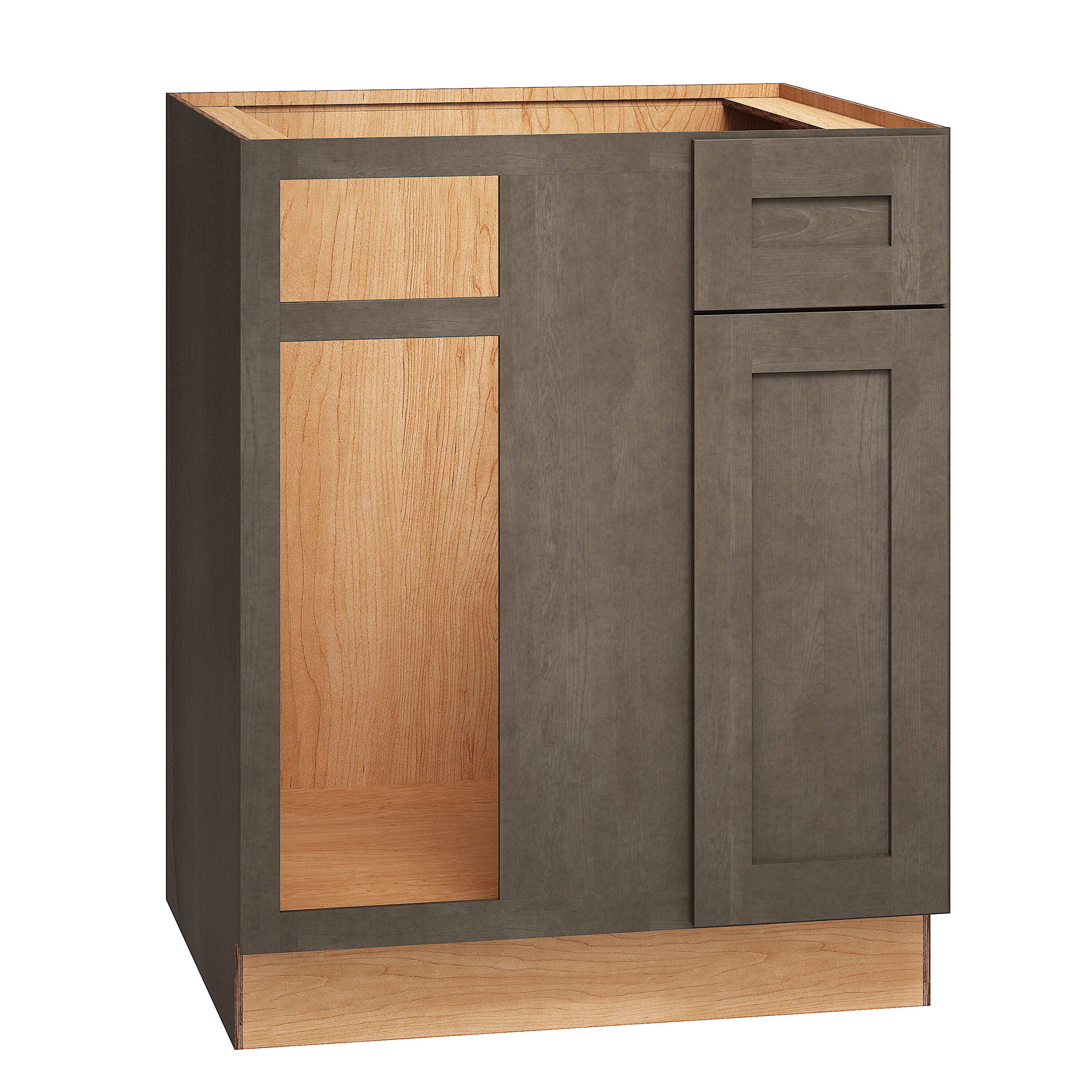 RELIABILT 334 BC36S Pinnacle 36-in W x 34.5-in H x 24-in D Stain Blind Corner base Fully assembled Plywood Cabinet (Recessed Panel Slab)
