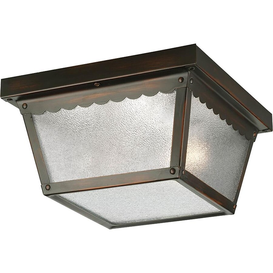 9.25-in W Old Bronze Outdoor Flush Mount Light 9.25-in W Old Bronze Outdoor Flush Mount Light