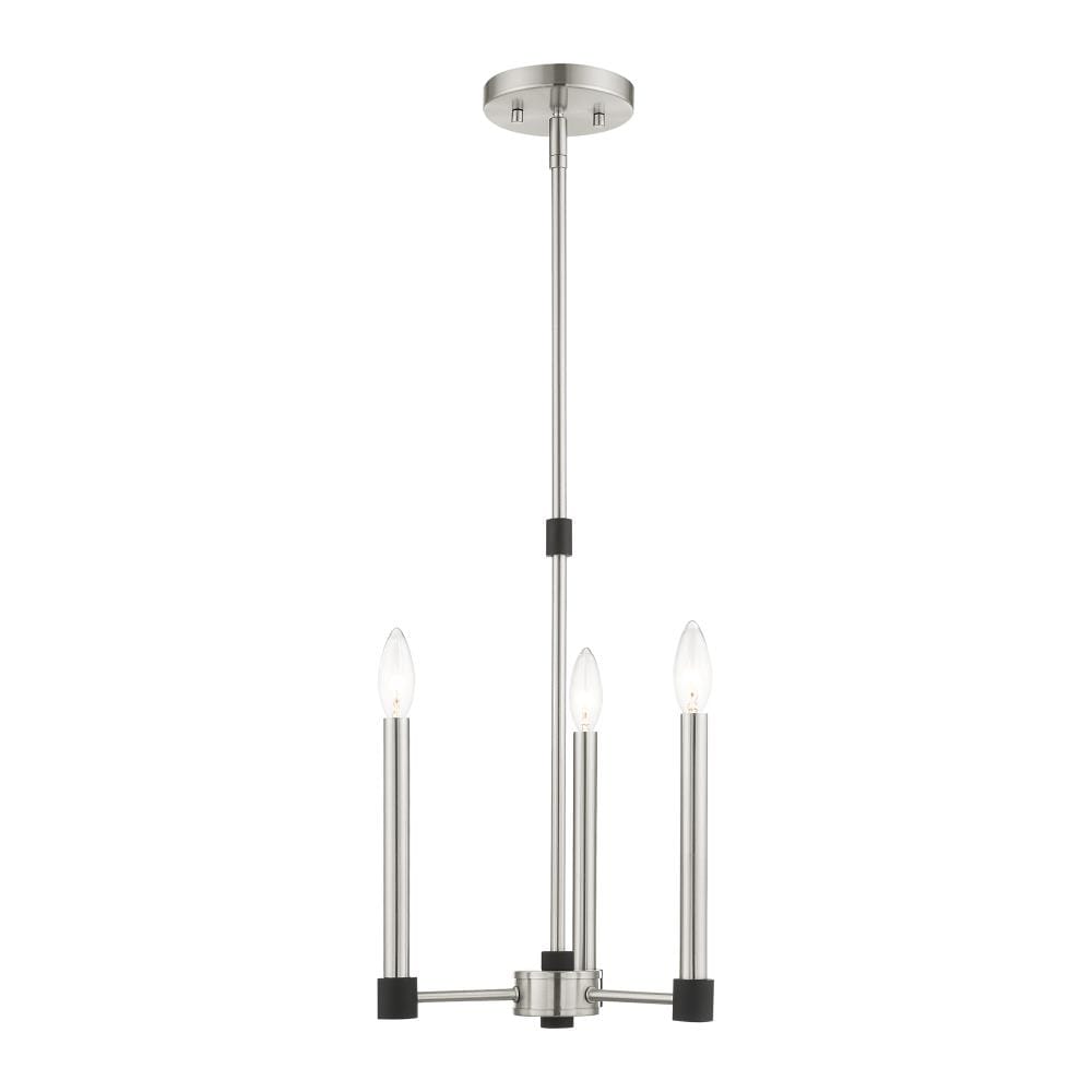 Livex Lighting 46883-91 Karlstad 3 -Light Brushed Nickel Modern/contemporary For Use in Bathrooms, Bedrooms, Dining Rooms, Foyers, Kitchens, Living Rooms Chandelier