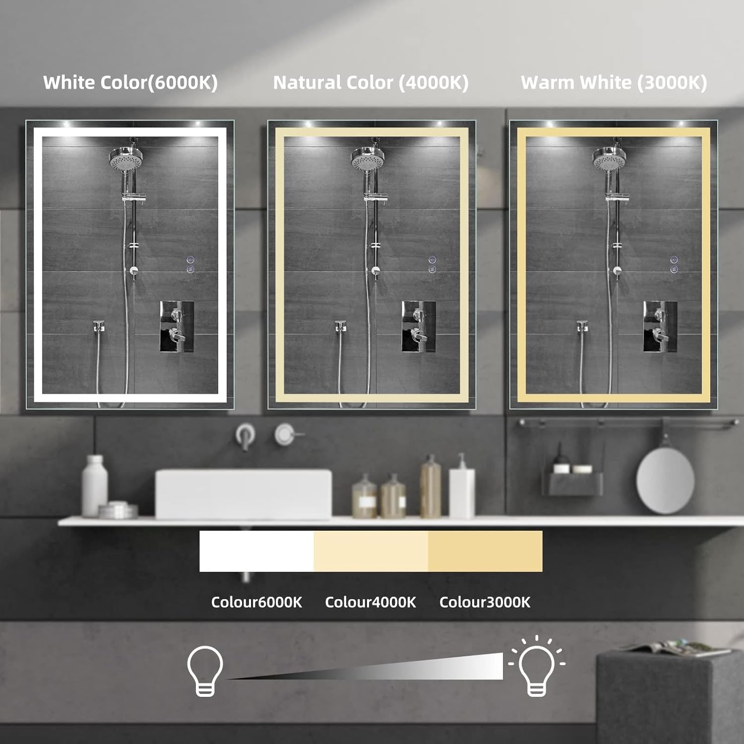 GAOMON LSPPJOK-FQZ1E46GS9 Framed-Bath-Mirrors - View #3