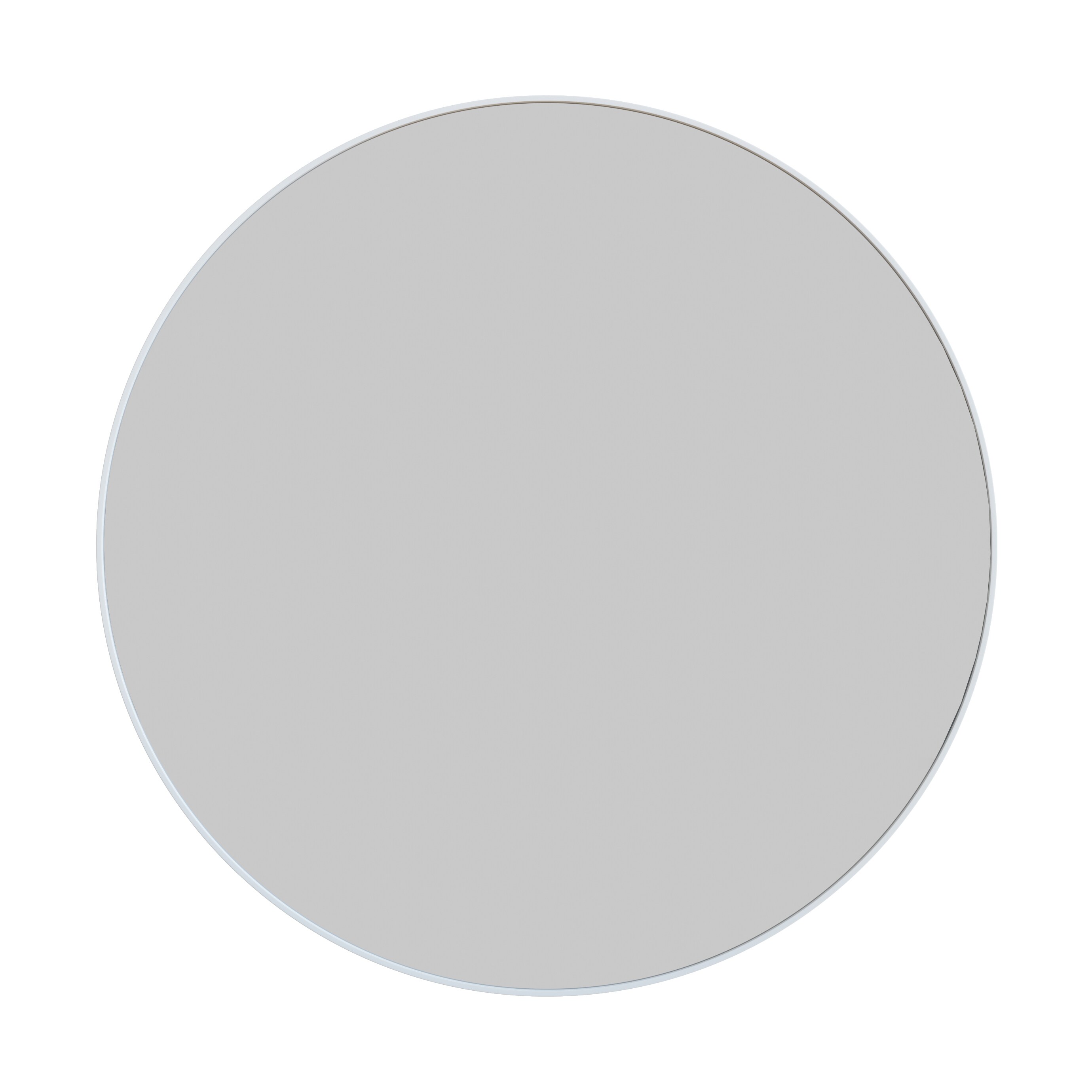Glass Warehouse MF-R-36-W Leia 36-Inches W x 36-Inches H Round White Framed Full Length Wall Mirror