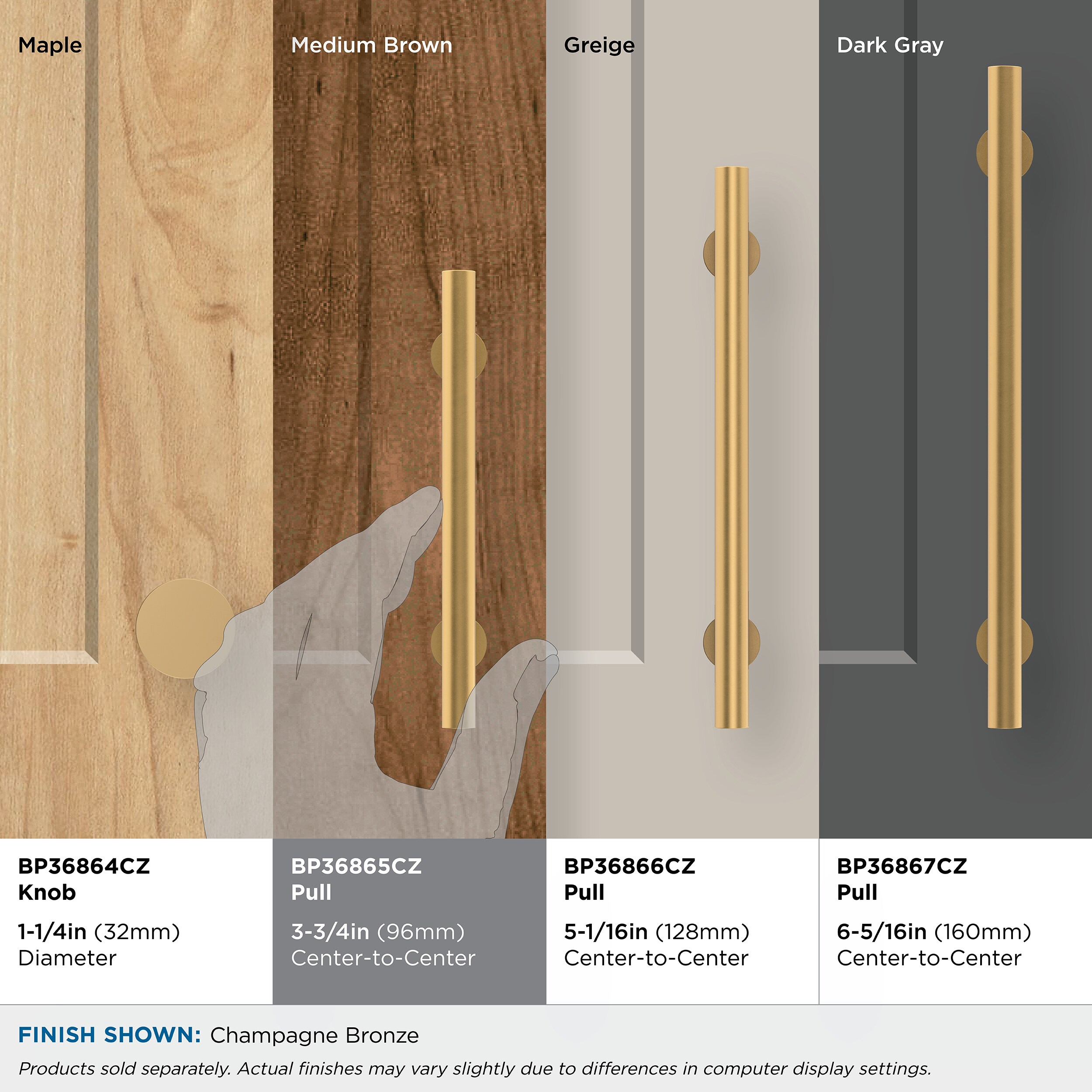 Amerock BP36865CZ Cabinet-Pulls - View #8