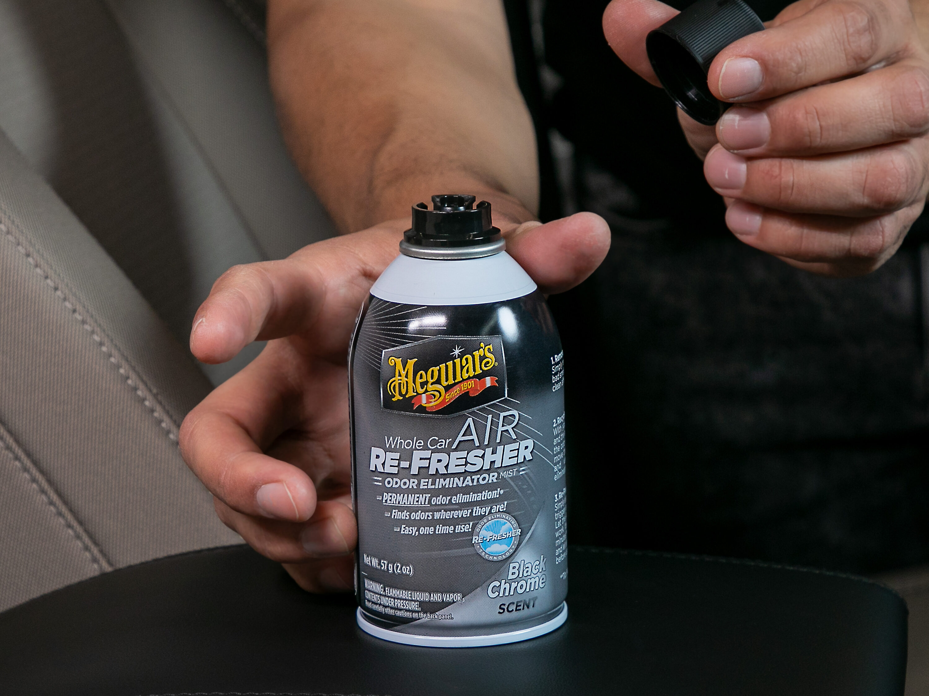 Meguiar's Whole Car Air Re-fresher Odor Eliminator *Black Chrome Scent -  Product Profiles 
