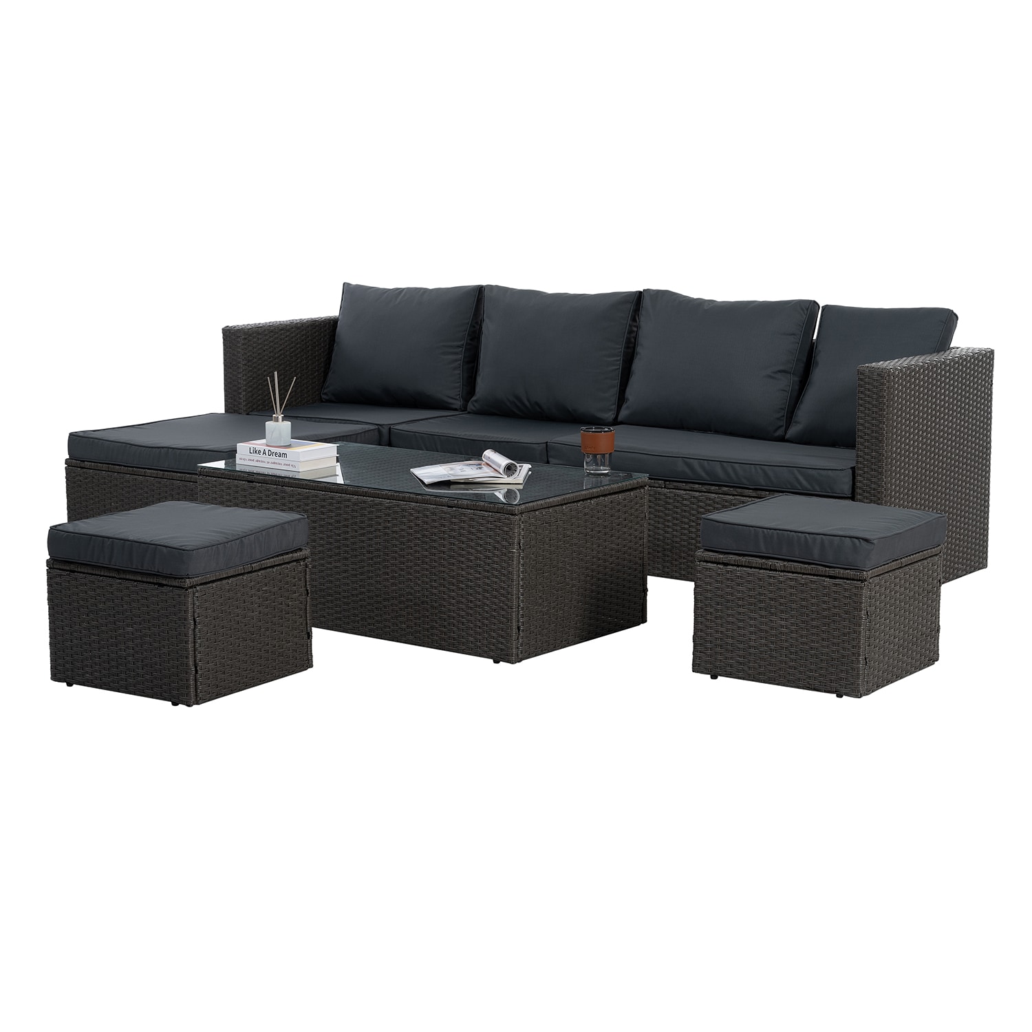 SINOFURN SYB790014GY Patio-Sofas-Daybeds - View #2
