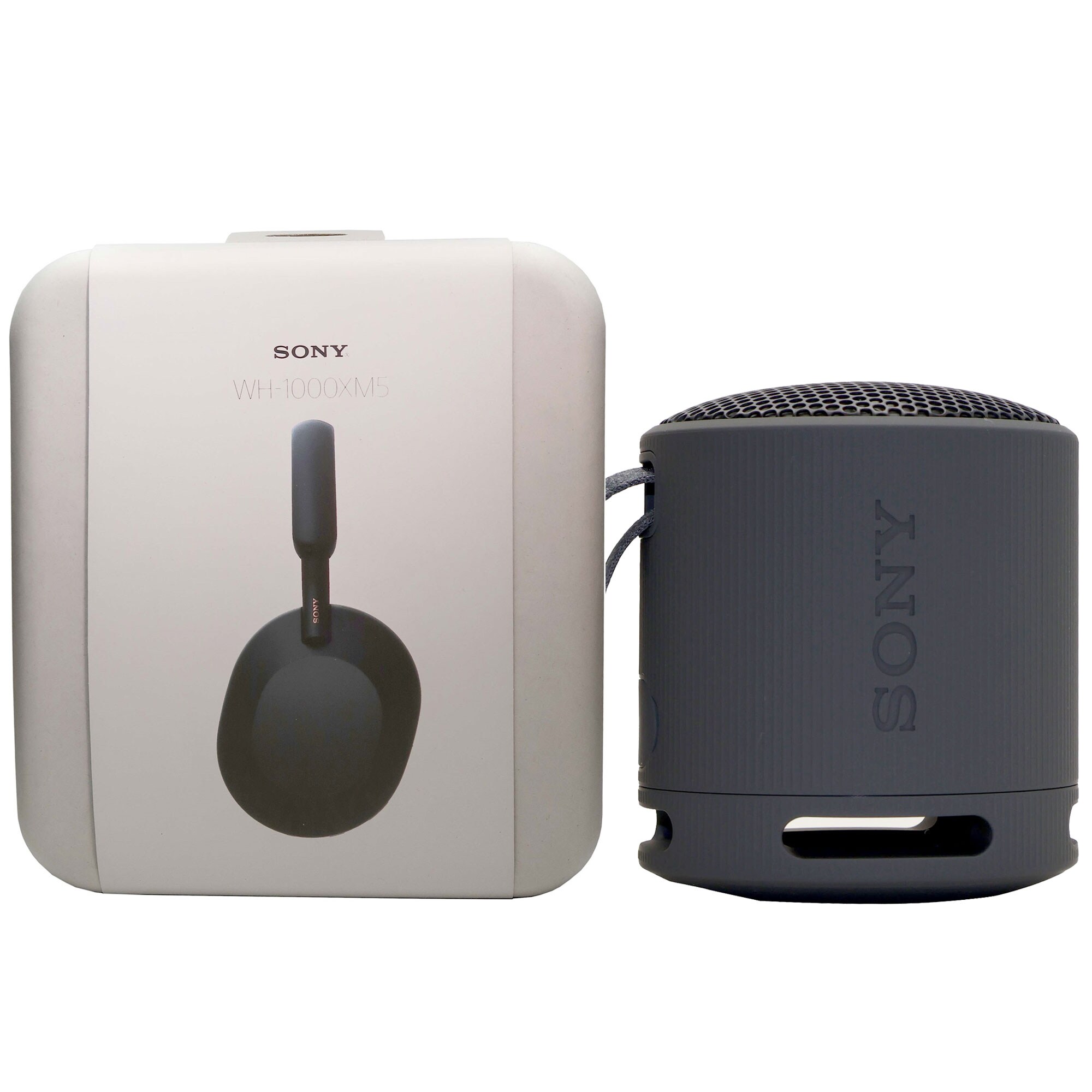 Sony WH 1000XM5 Noise Canceling Wireless Over Ear Headphones Black with XB100 Portable Waterproof Bluetooth Speaker Black #WH1000XM5B-1K