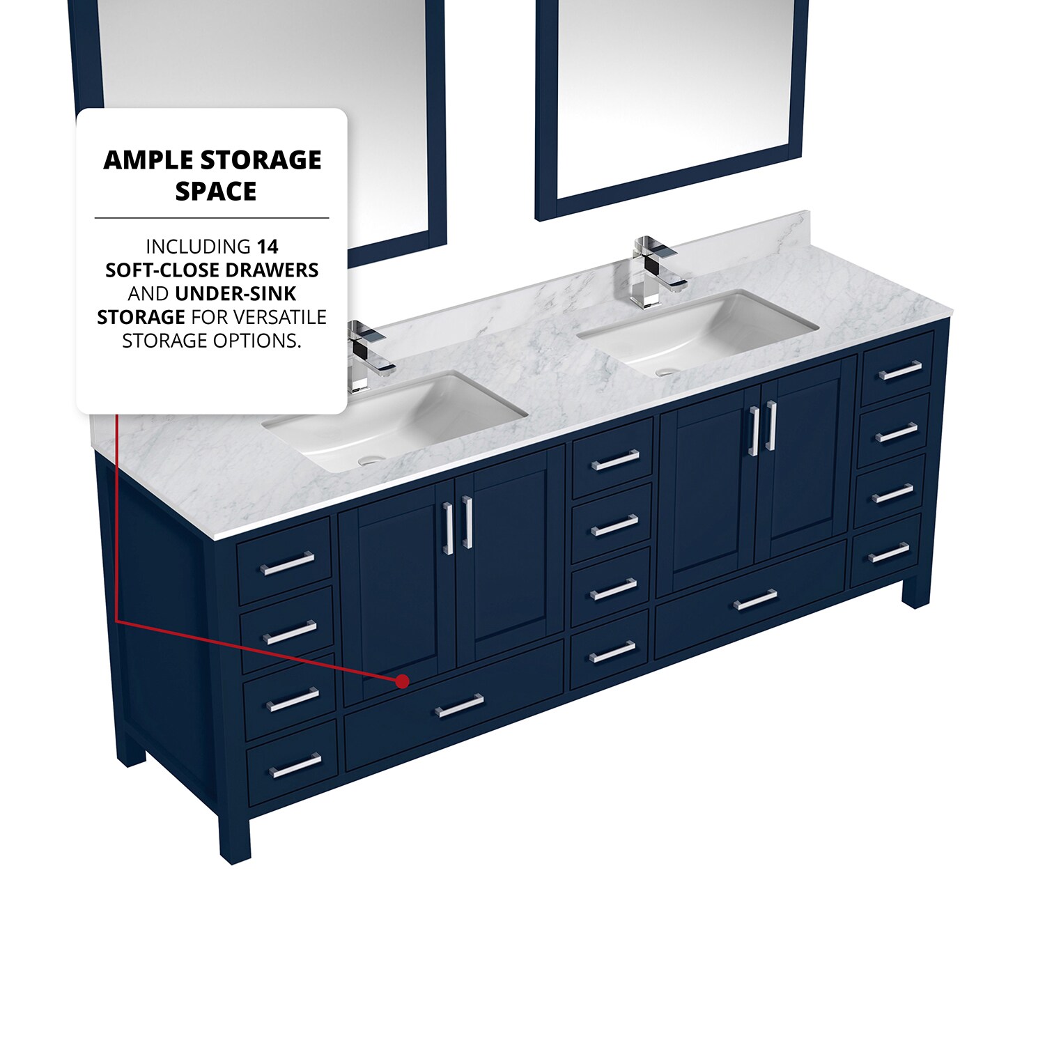 Lexora LJ342284DEDSM34F Bath-Vanity-Combo - View #7