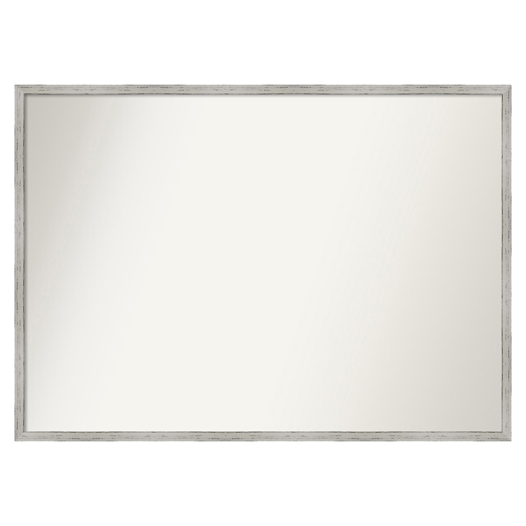 Amanti Art A17007222717 Shiplap White Narrow Frame 39-Inches W x 28-Inches H Rectangle Shiplap White Narrow Framed Vanity Mirror