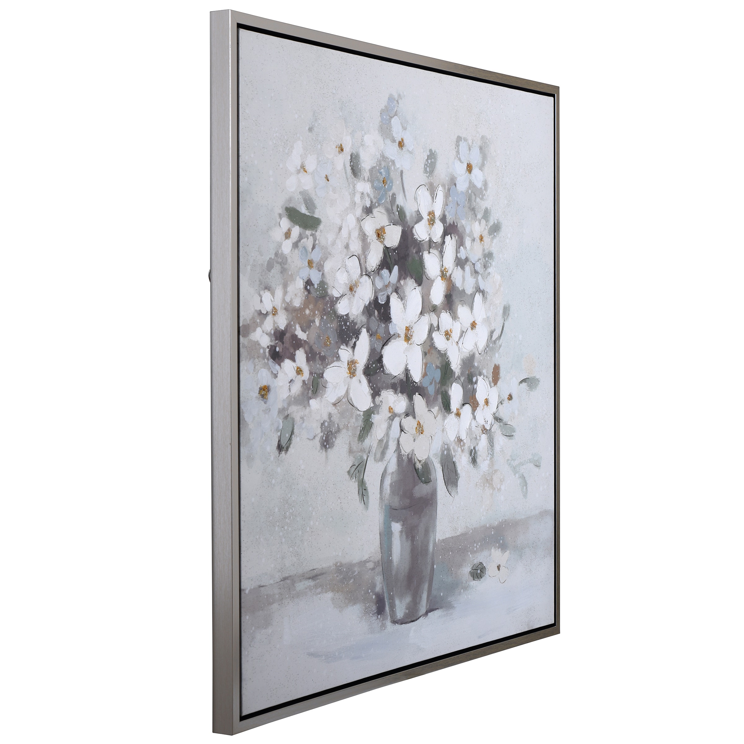 StyleCraft Home Collection Framed 40-in H x 40-in W Botanical Wood ...