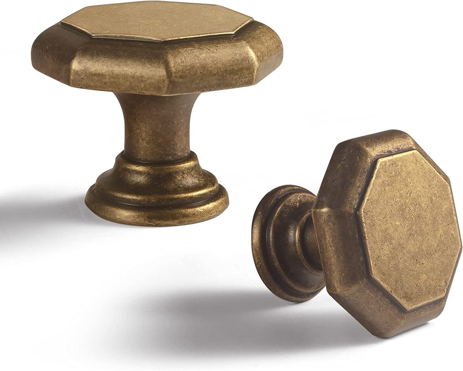 Classic Cabinet Knob - Antique Brass - Pack of 6