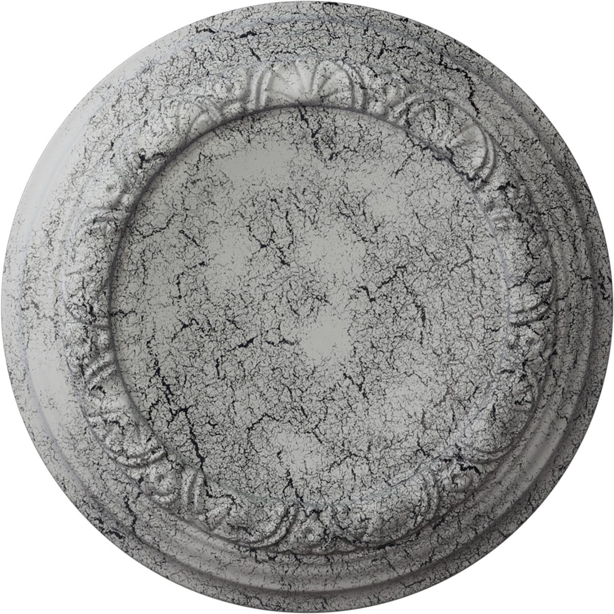Ekena Millwork CM12CAUWC Carlsbad 12.5-in W x 12.5-in L Painted Ultra Pure White Crackle Polyurethane Whole Ceiling Medallion