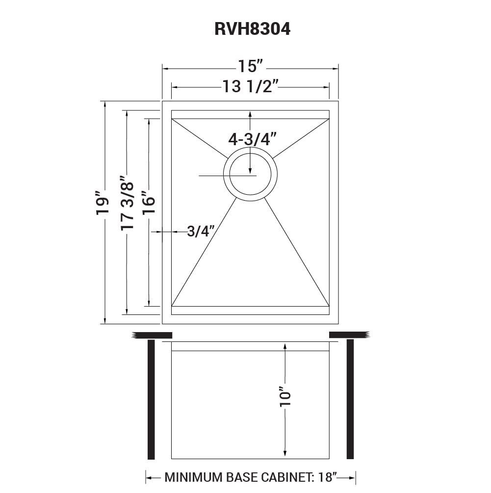 Ruvati 15" Stainless Steel Workstation Sink with Wood Cutting Board