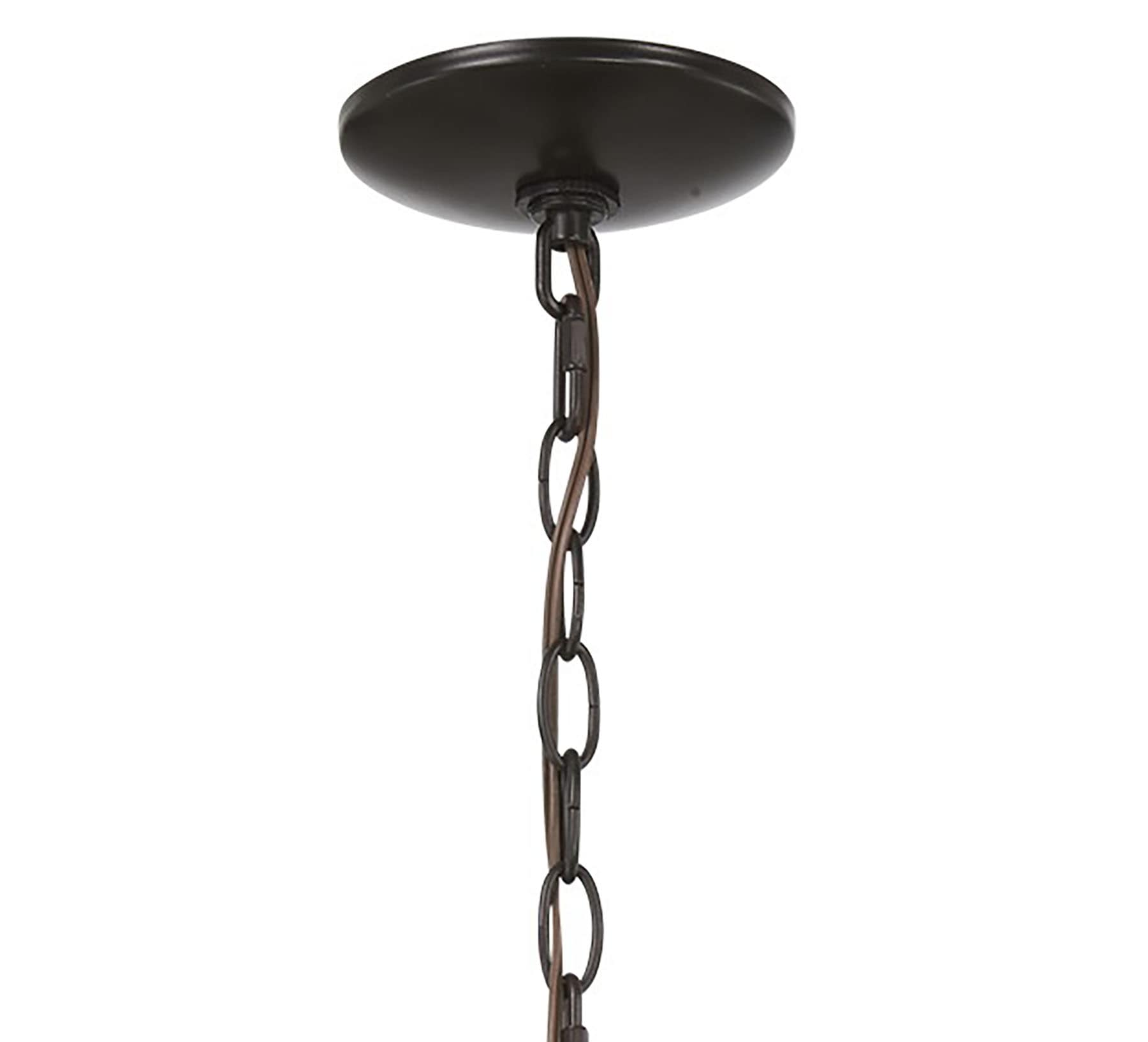 Contemporary De Luz Outdoor Hanging Lantern in Oil Rubbed Bronze with Clear Glass