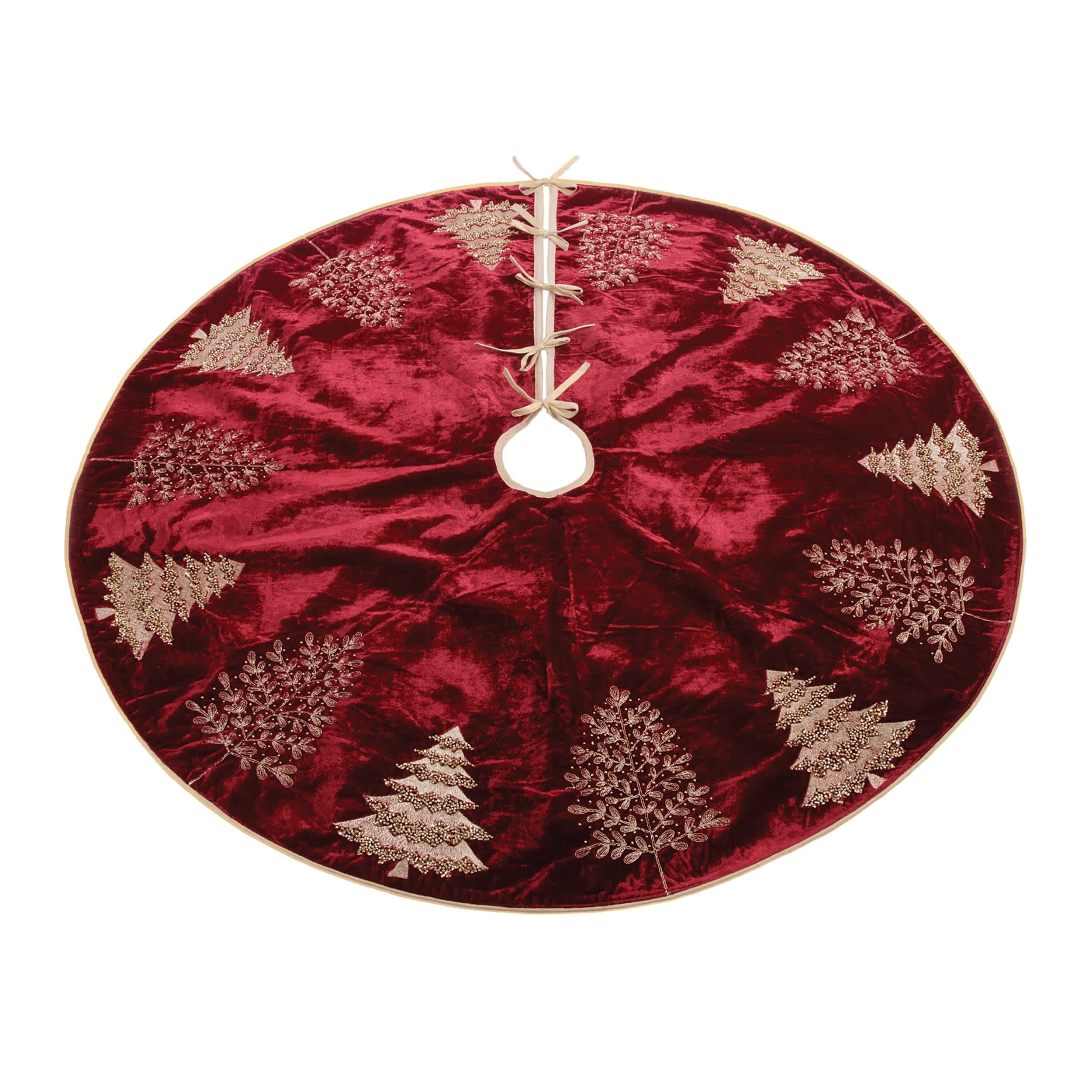 Melrose International Embroidered Evergreen Tree Skirt 48 IN D