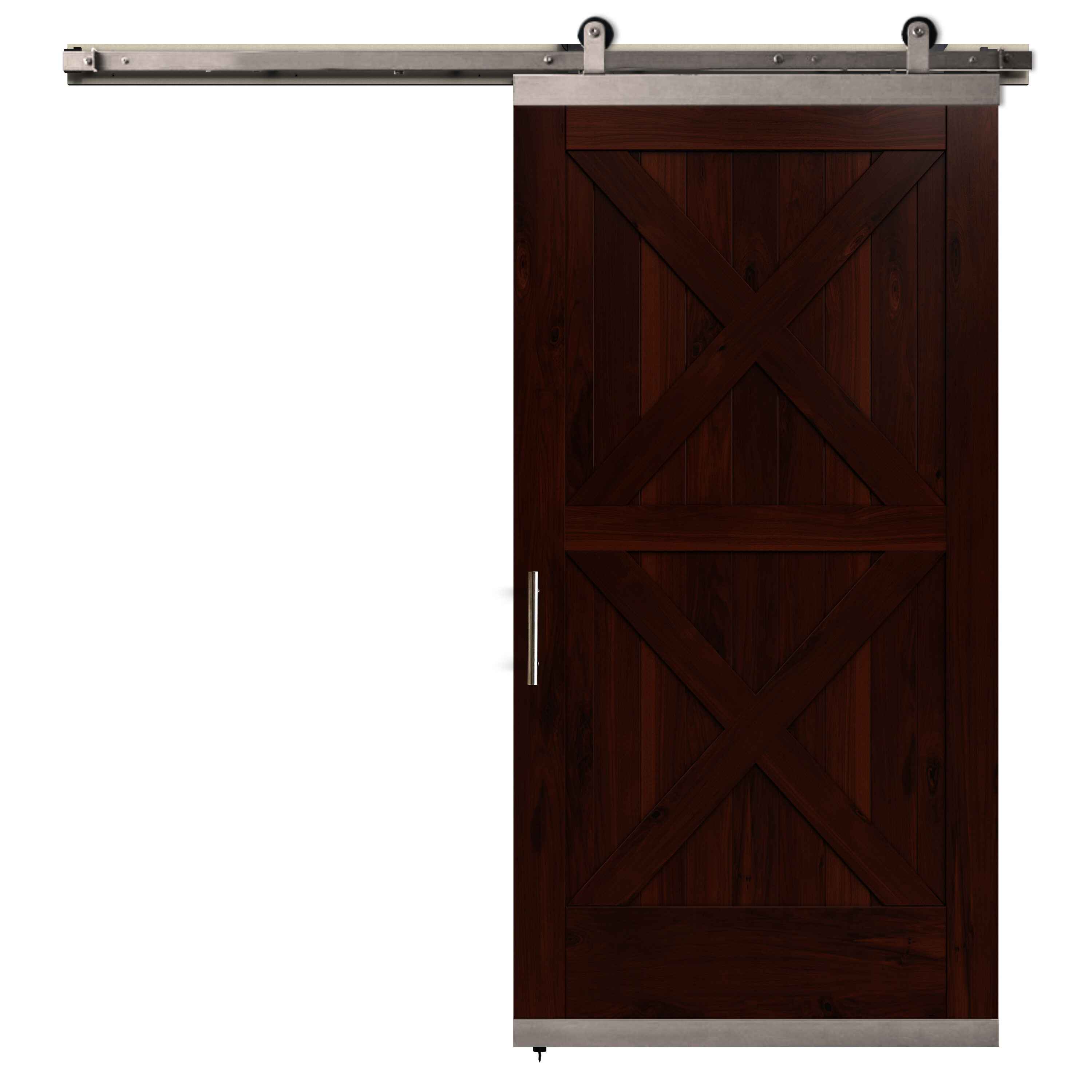 Walnut Crossbuck Barn Doors at Lowes.com