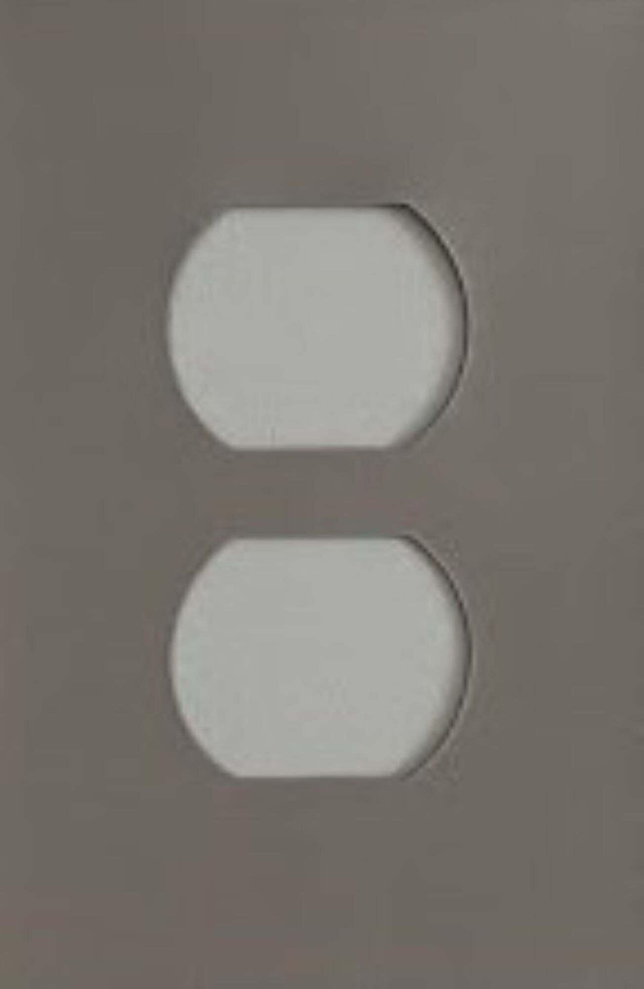 Switch Ups 100124 Insert 1 -Gang Jumbo Size Magnetic Gray Polyresin Indoor Duplex Wall Plate