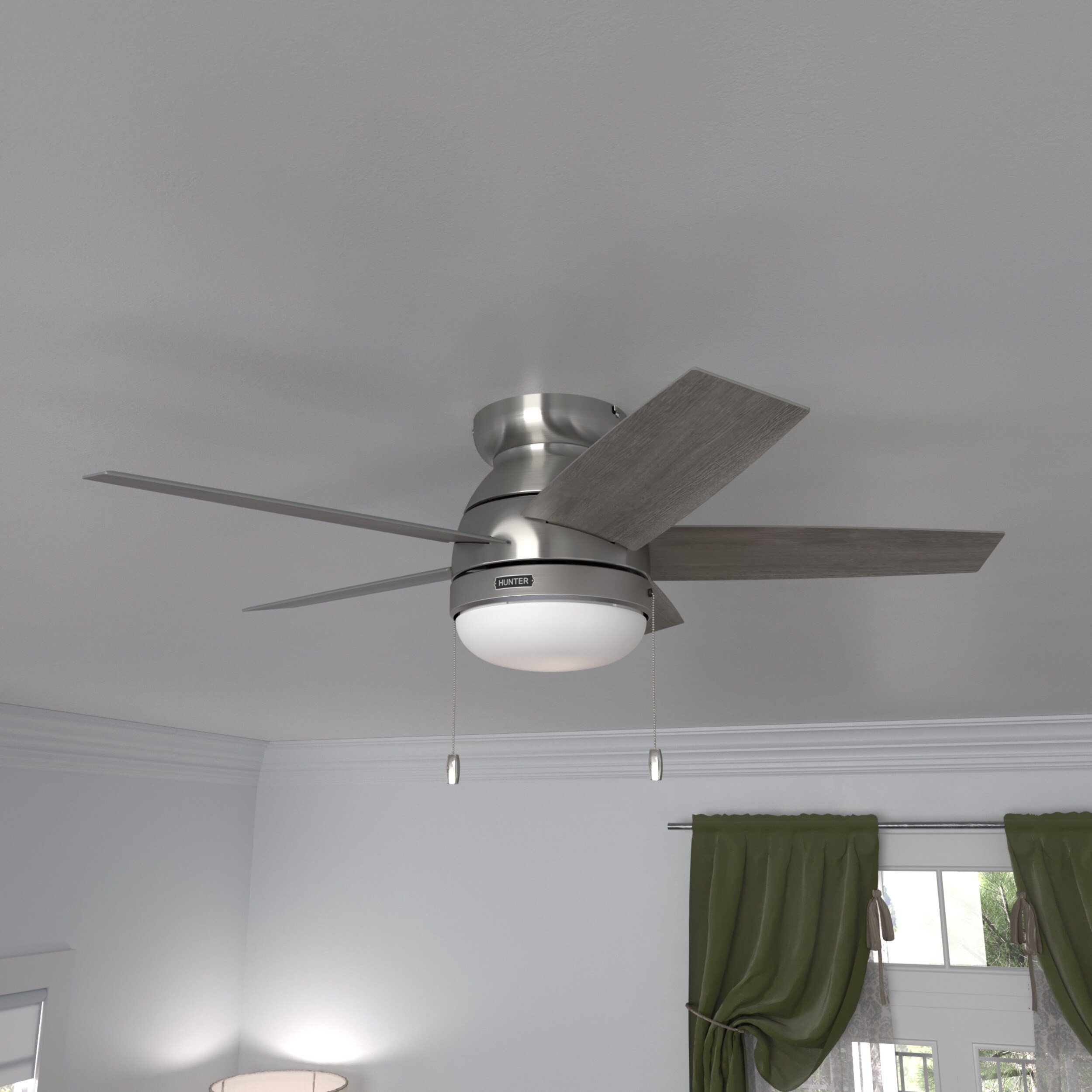 Harbor Breeze Quonta 52-in Brushed Nickel Integrated LED Indoor 