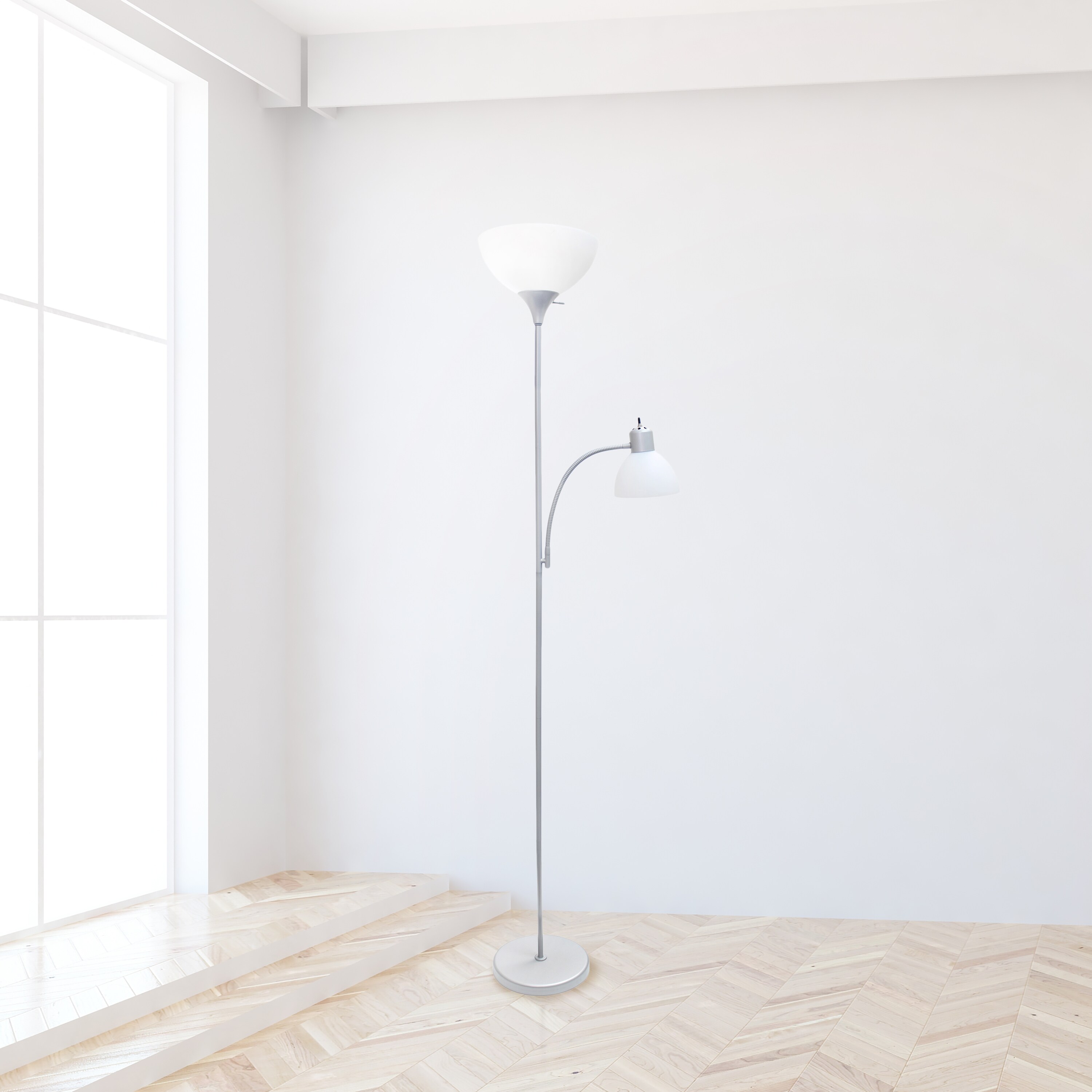 Simple Designs LF2000-SLV-LB floorlamps - View #2
