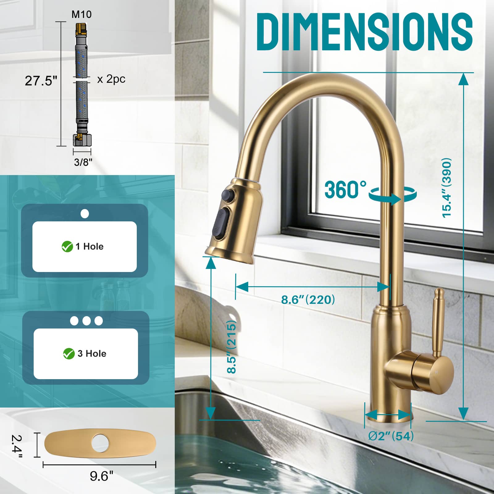 ARCORA AR7100101G Kitchen-Faucets - View #5