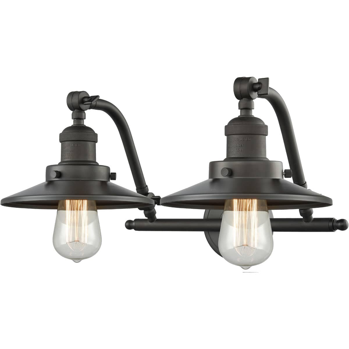 Innovations Lighting 1070003 515-2W-OB-M5 Franklin Restoration Railroad