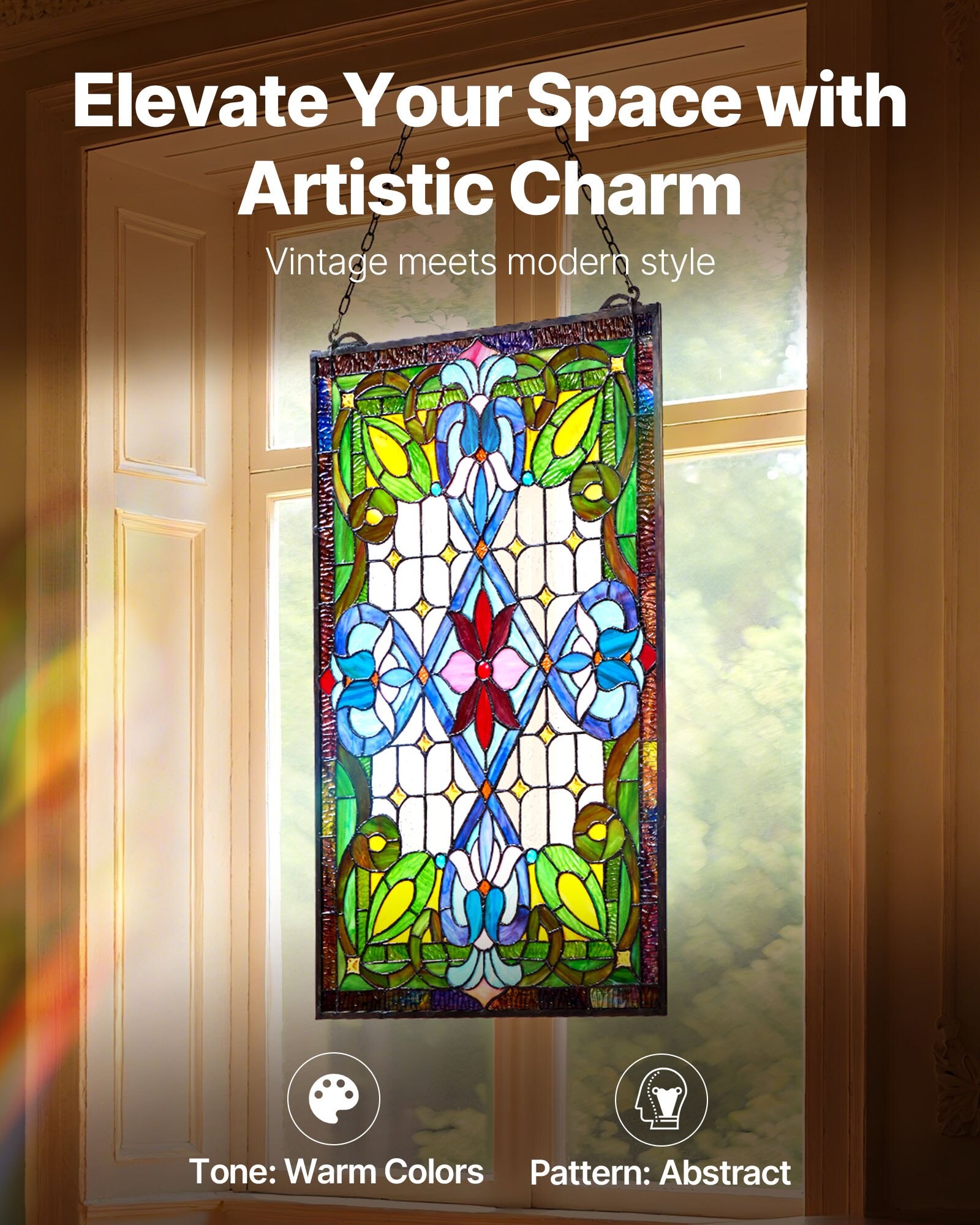 Mecale YAS-58682P Stained-Glass-Panels - View #4