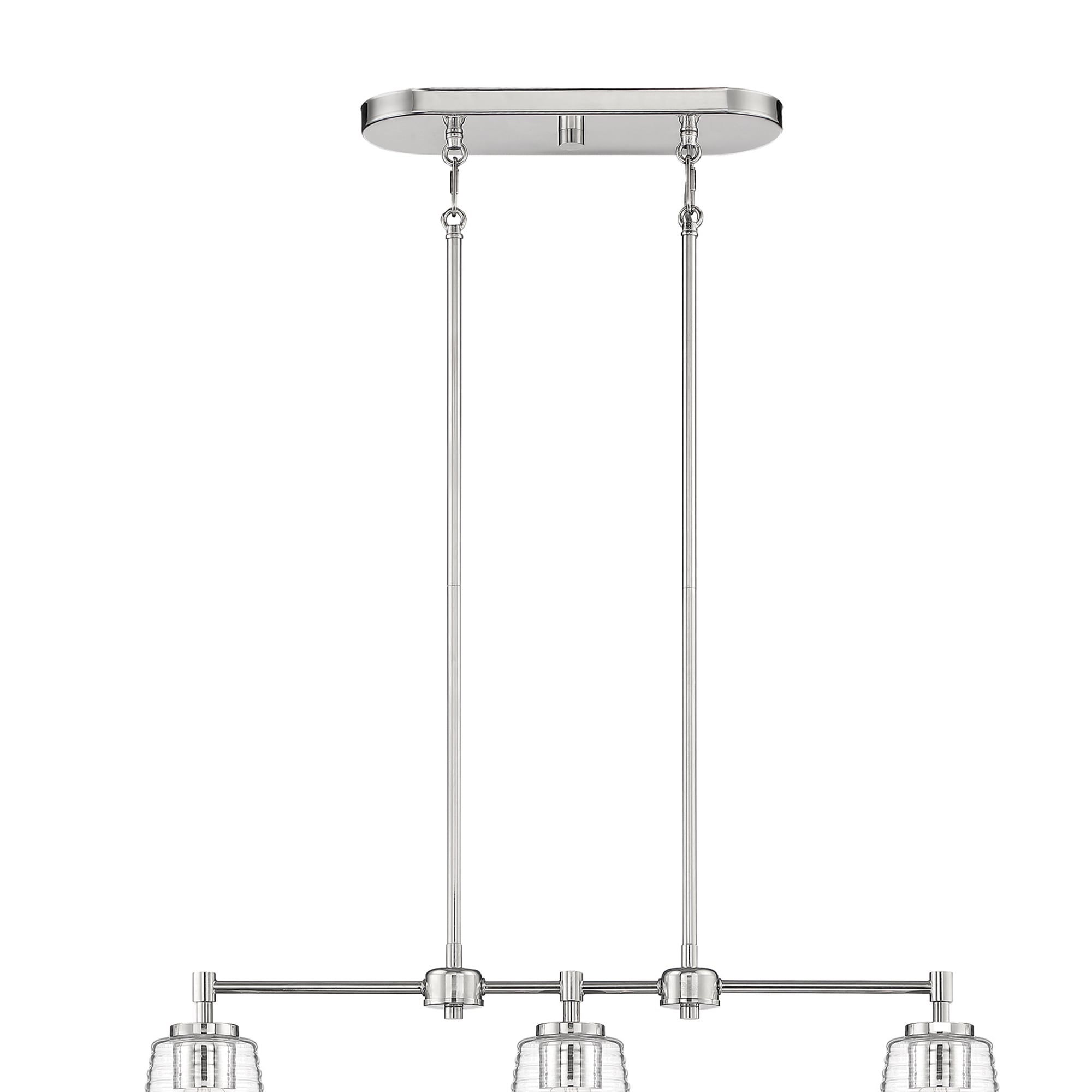 Ingo Urban Chic 30" Polished Nickel Island Pendant with Clear Glass