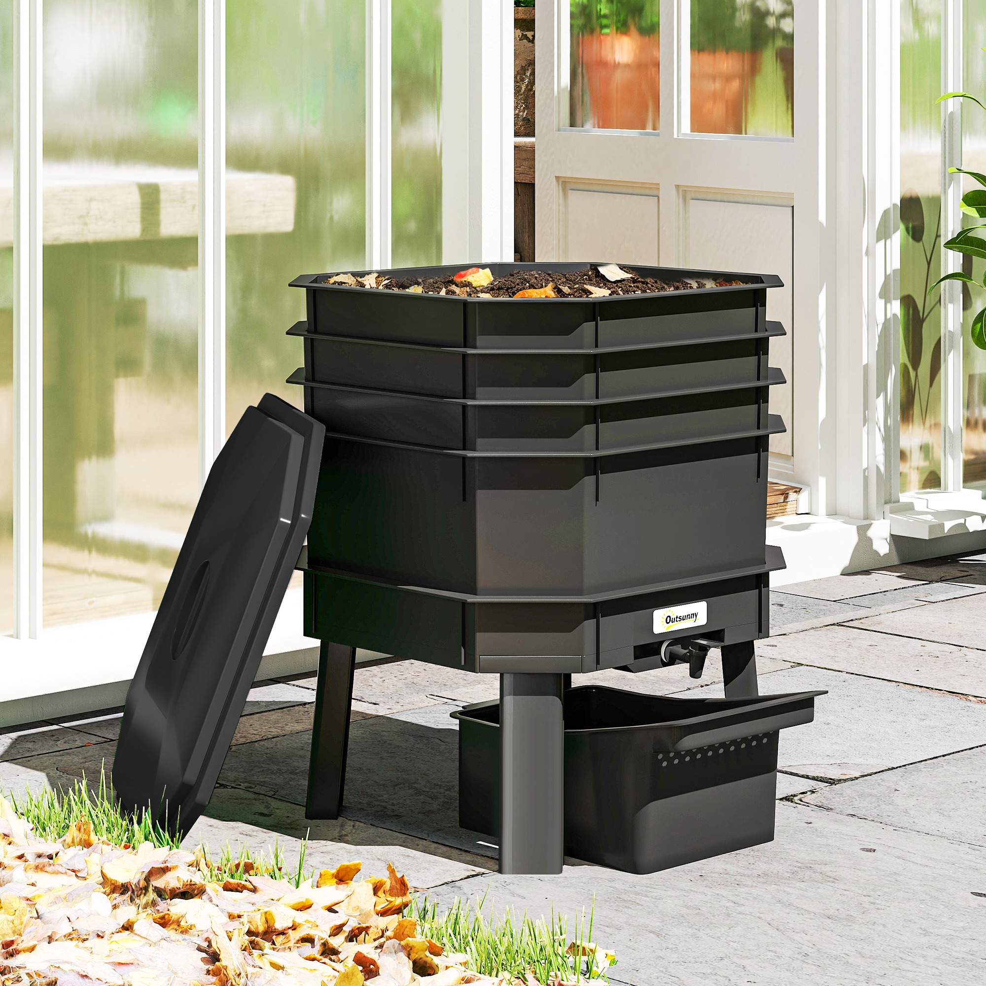 Outsunny 84H-640V00BK composters - View #2