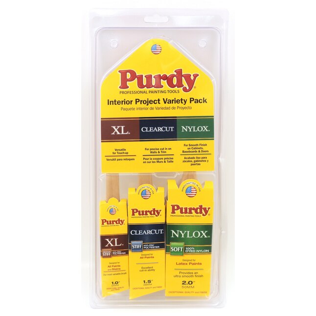 Purdy 3-Pack XL Nylon-Polyester Blend Angle 1.5-in Paint Brush Purdy 3-Pack XL Nylon-Polyester Blend Angle 1.5-in Paint Brush