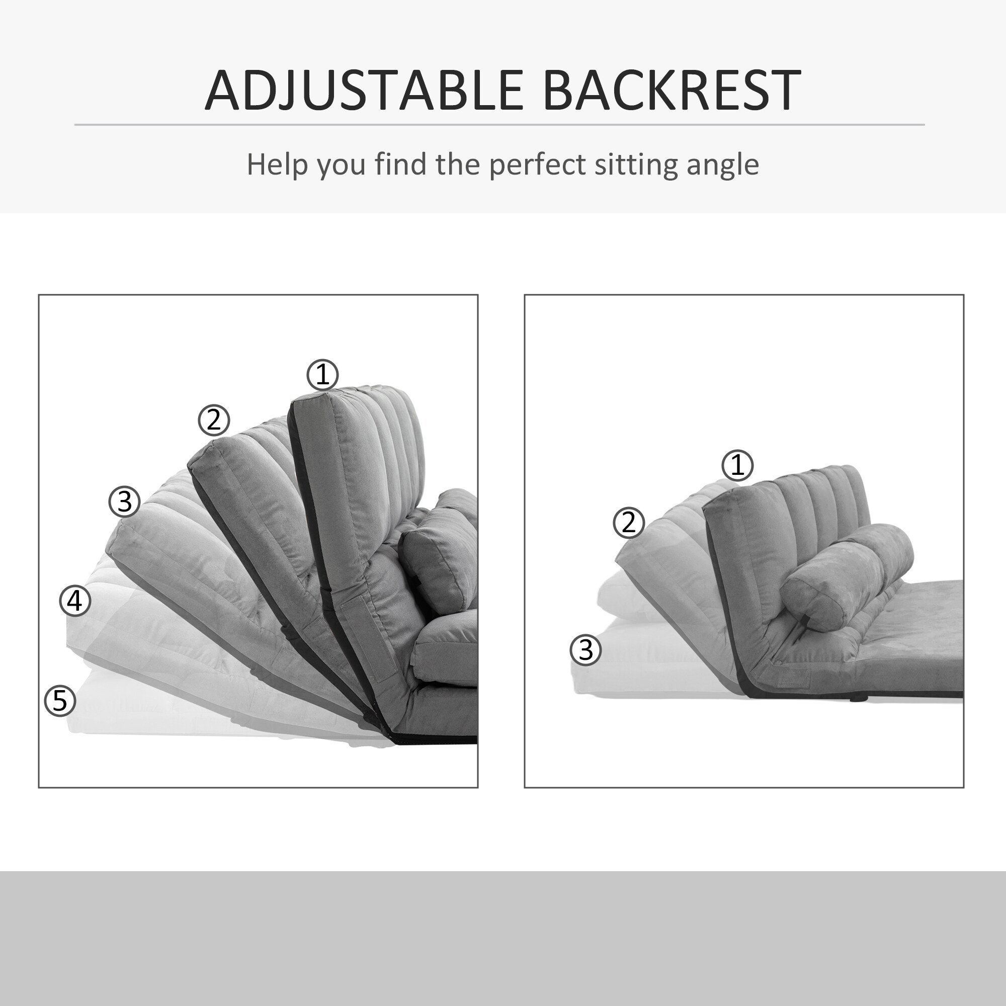 HomCom 833-933V80GY Sofas-Loveseats - View #7