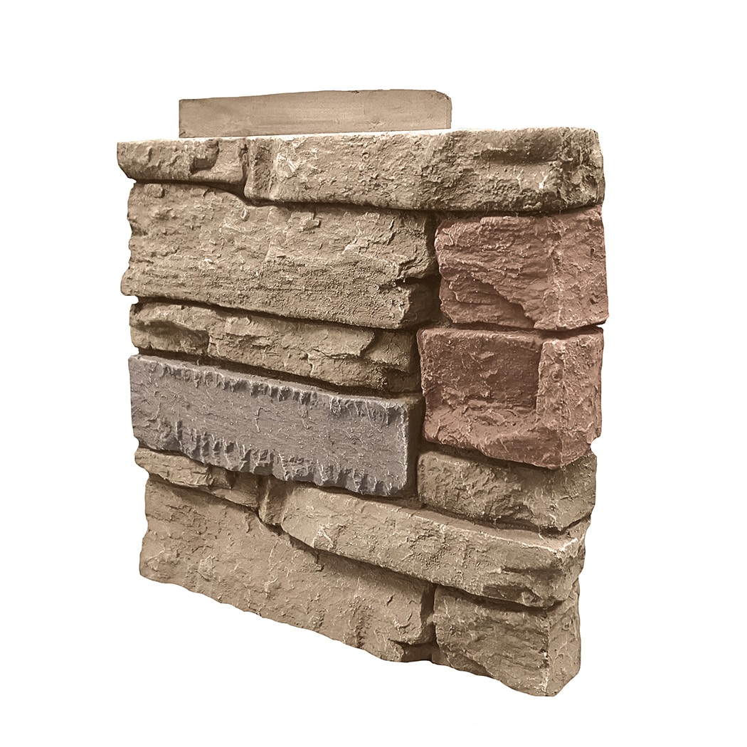GenStone G2SSDSCPR Stacked Stone Corner Panel Right 0.98 Square feet Desert Sunrise Faux stone veneer