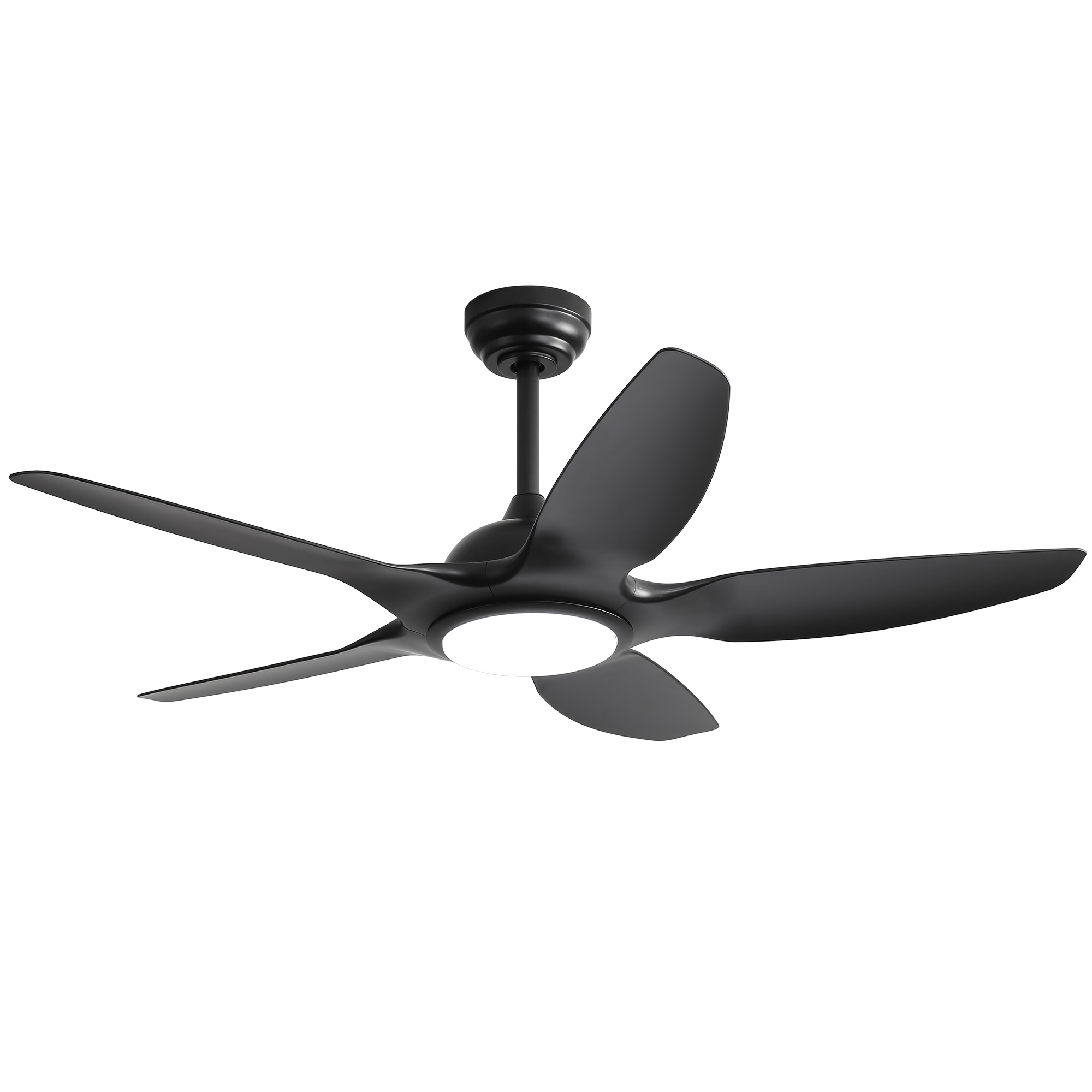Yardreeze KBS-48K022-BK 48-in Black with Black Blades Plug-in Ceiling Fan With Light and Remote ( 5 -Blade )