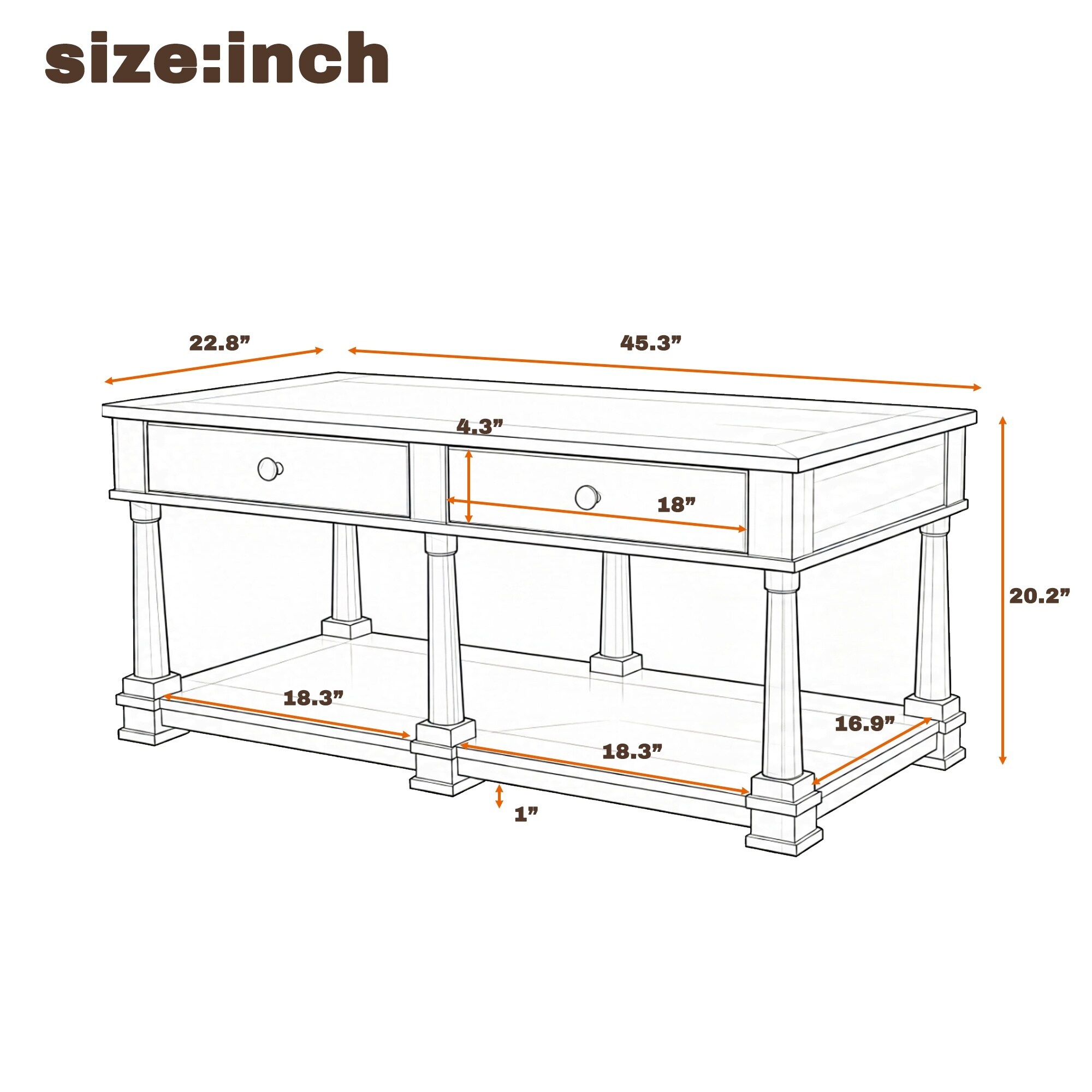 Horizons Prime LJW109976 Coffee-Tables - View #4