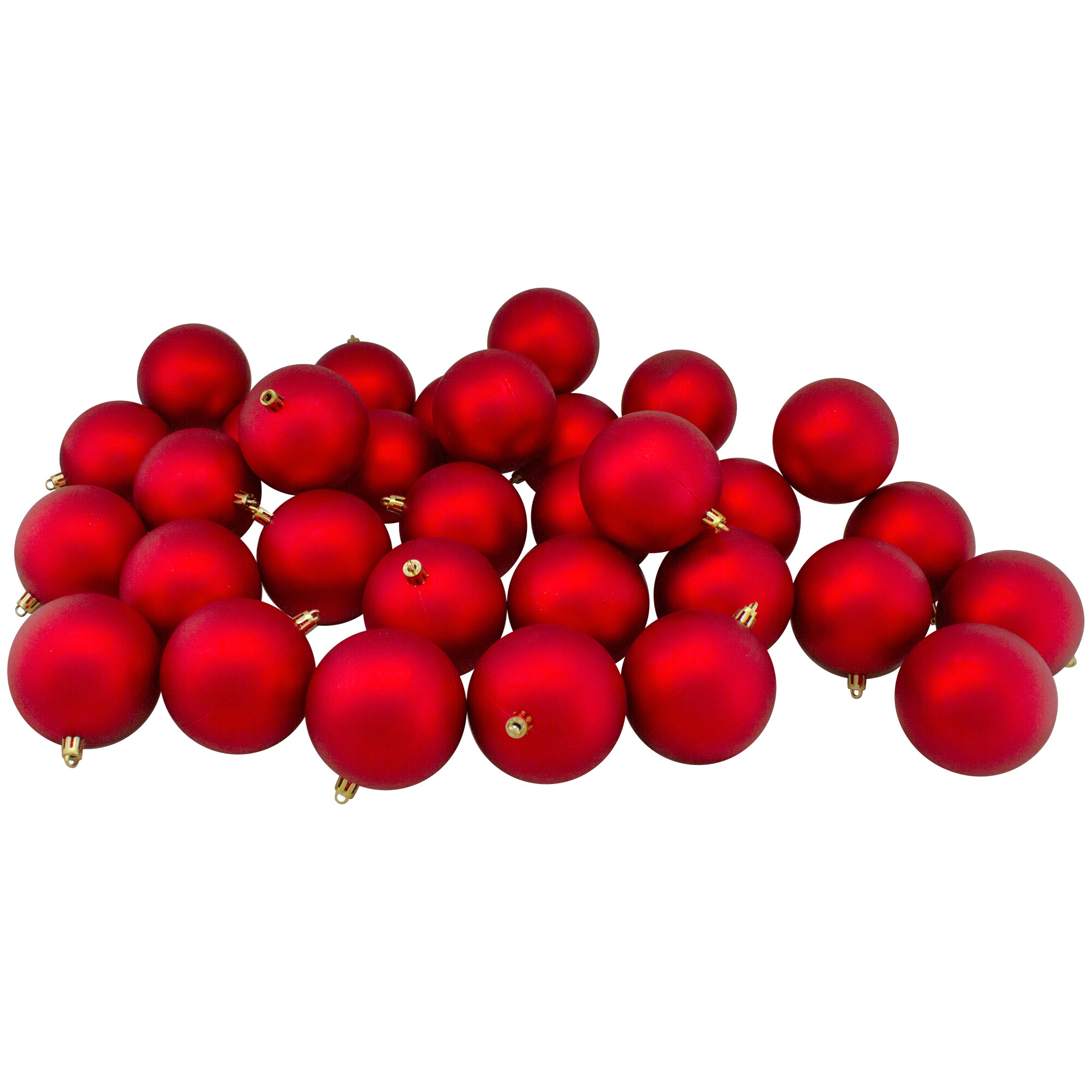 Northlight 32275491 32 -Pack Red Ball Standard Indoor Ornament set Shatterproof