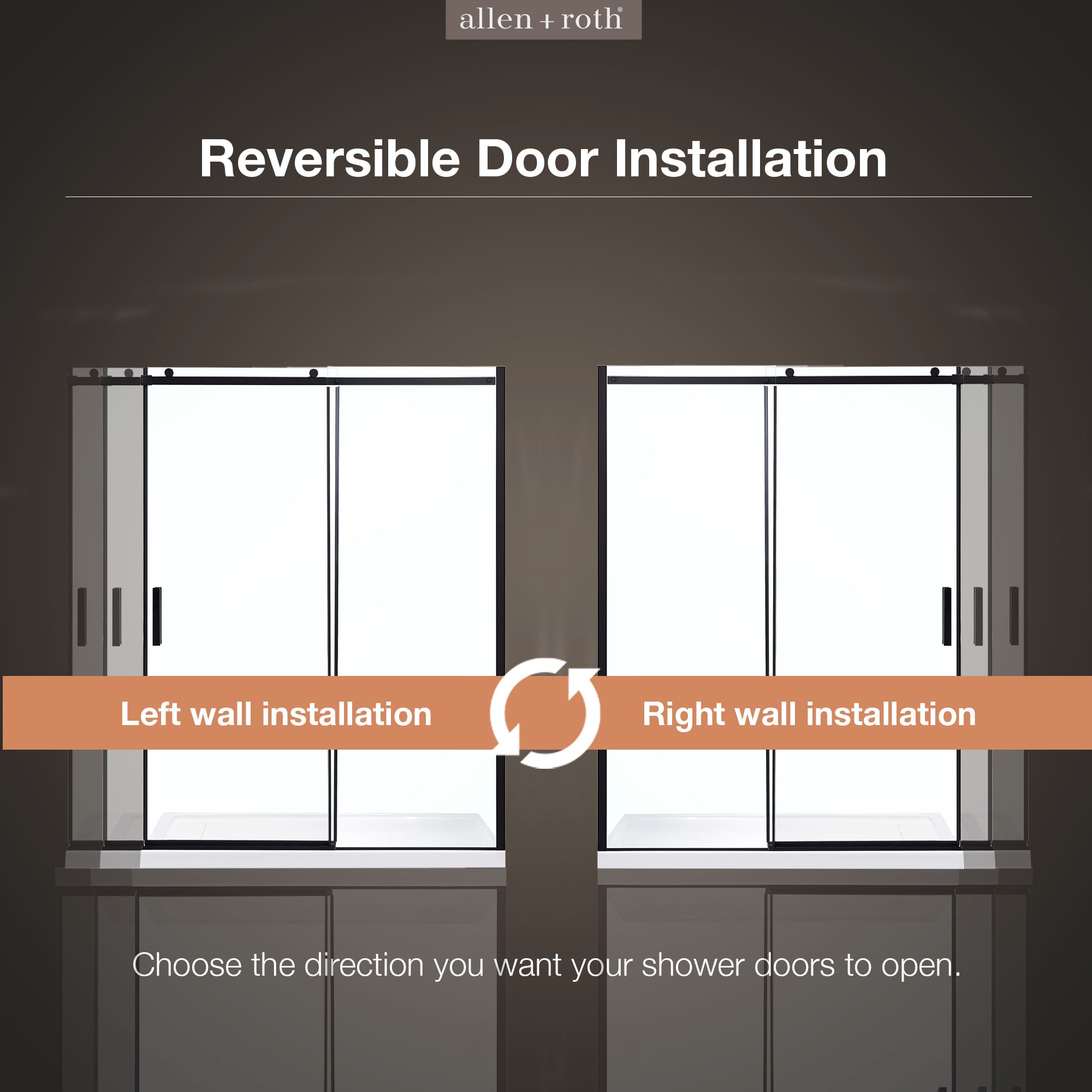 allen + roth DAVIDSON-60GP-MB Shower-Doors - View #6
